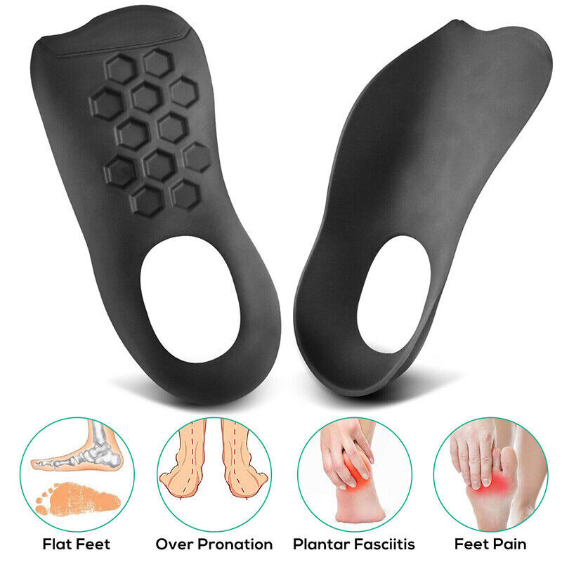 3/4 Orthotic Shoe Insoles Inserts Flat Feet High Arch Support Plantar Fasciitis