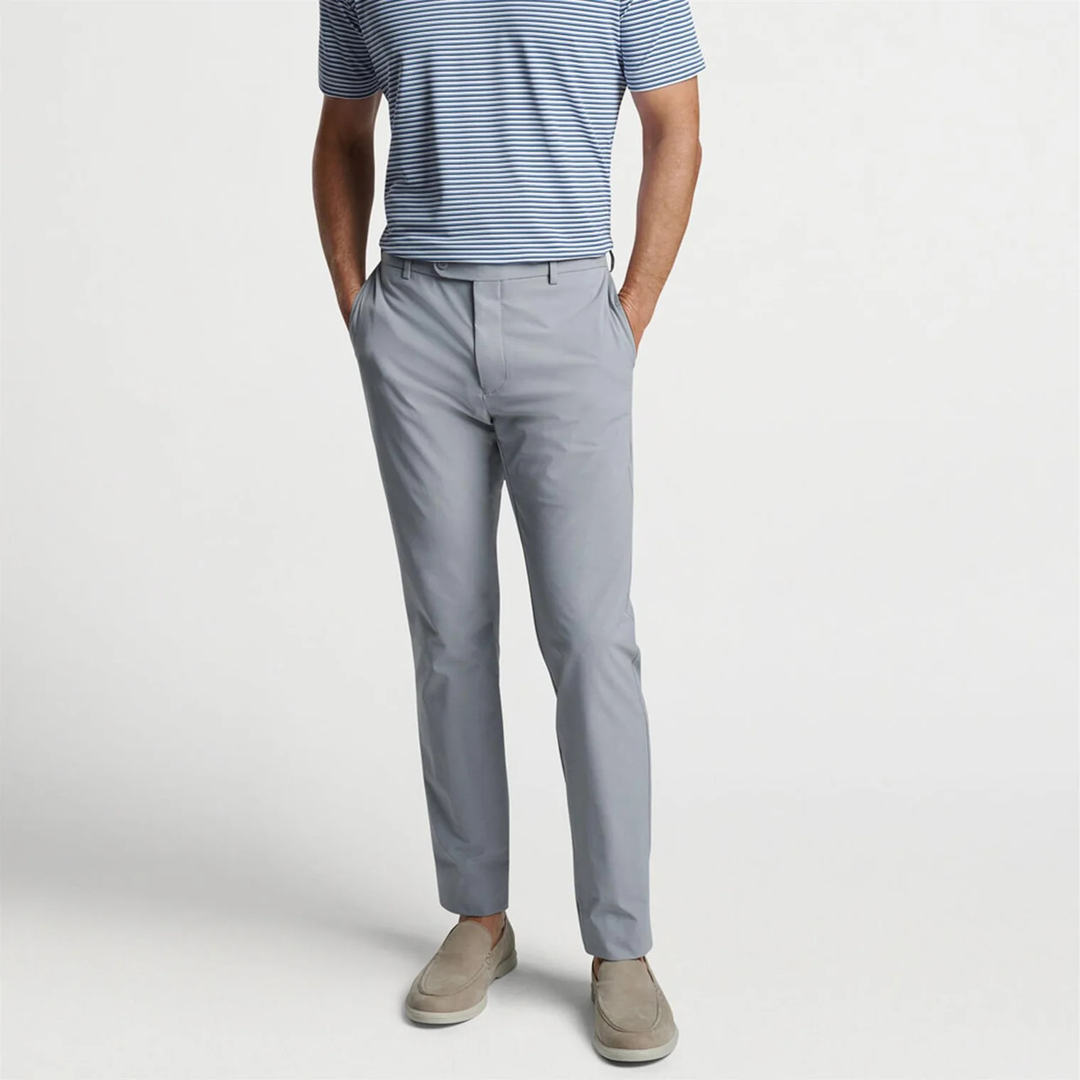 New Men’s Peter Millar Surge Performance Trouser Pants Navy Grey ME0XB00FB NWT