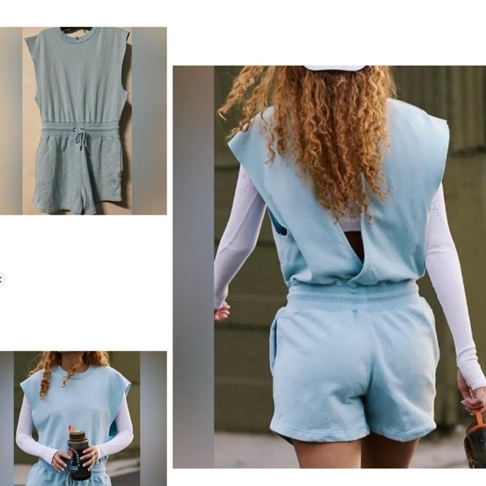 Free-people Women’s Blue and Green Playsuit-romper