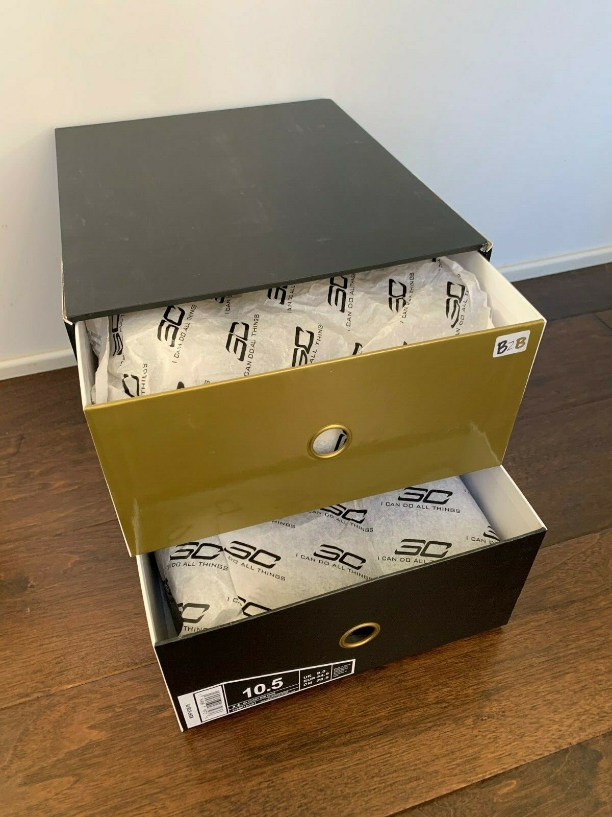 SIGNED Steph Curry B2B MVP Pack Sz 10.5 UA back 2 back