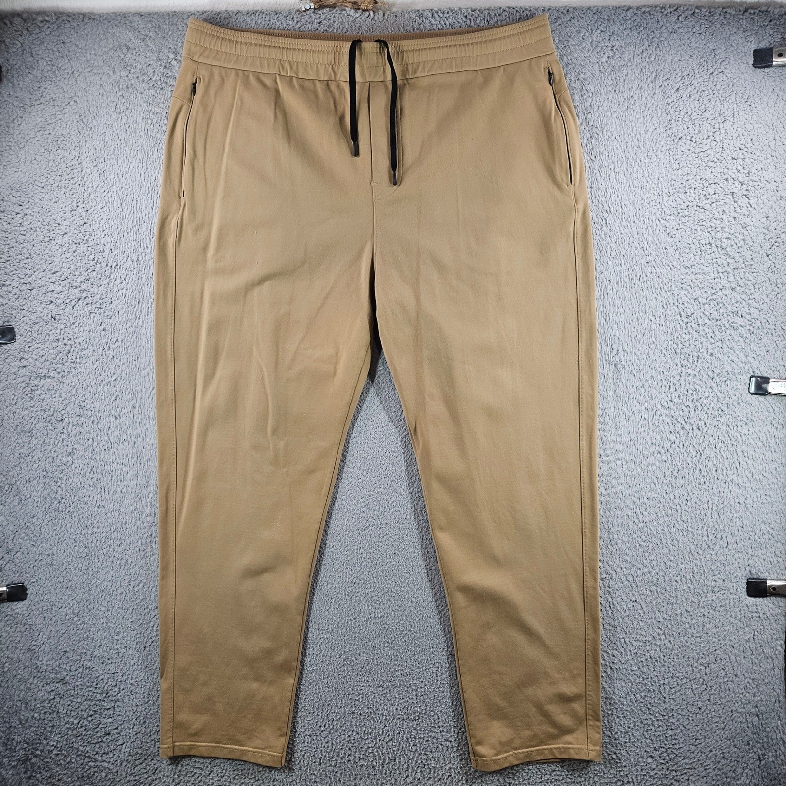 Public Rec All Day Every Day Pants Mens 44×32 Khaki Tan Tapered Stretch Jogger