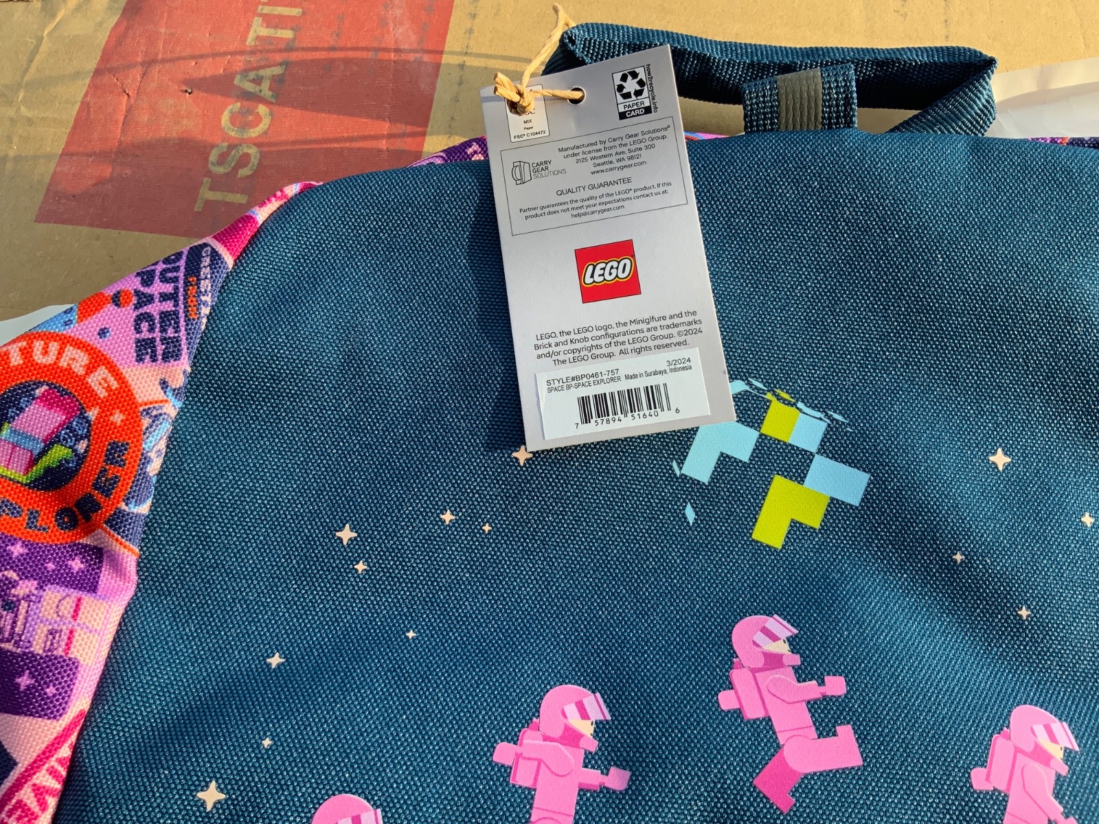 Lego Space Explorers Backpack NEW With Tags Backpack