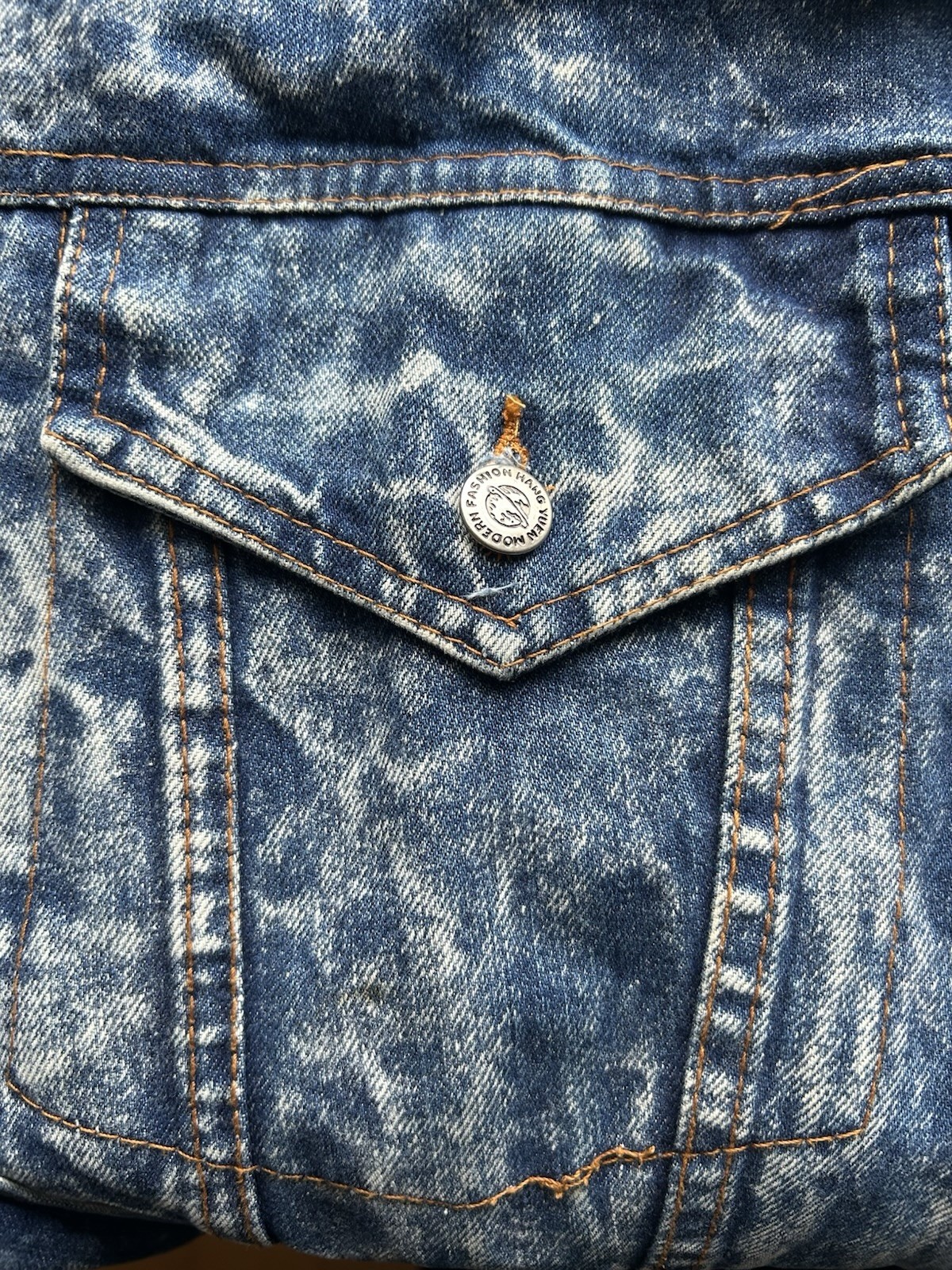 Vtg Acid Wash Denim Jean Jacket Men’s Large 90s Grunge Oversized Hip Hop Coat