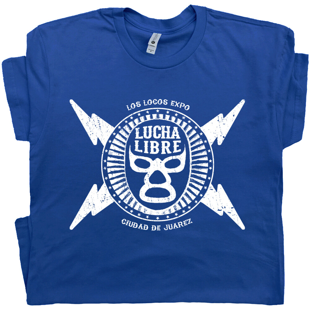 Lucha Libre T Shirt Vintage Mexican Luchador Wrestling Mask Cool 80s Graphic Tee