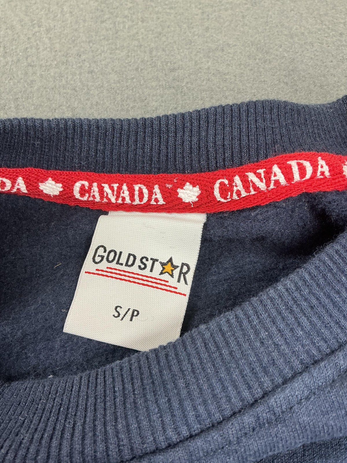 Goldstar Canada Montreal Sweatshirt Mens Small Navy Blue Fleece Graphic Pullover