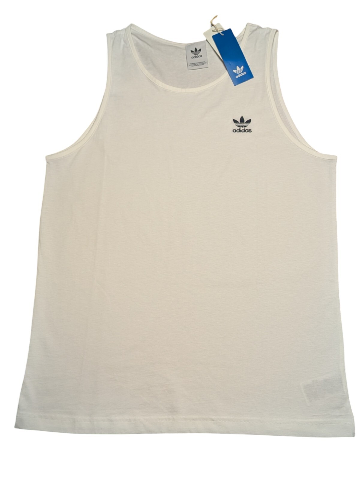 New Adidas Essentials Tank Top Mens Sleeveless Shirt White JF6601 NWT