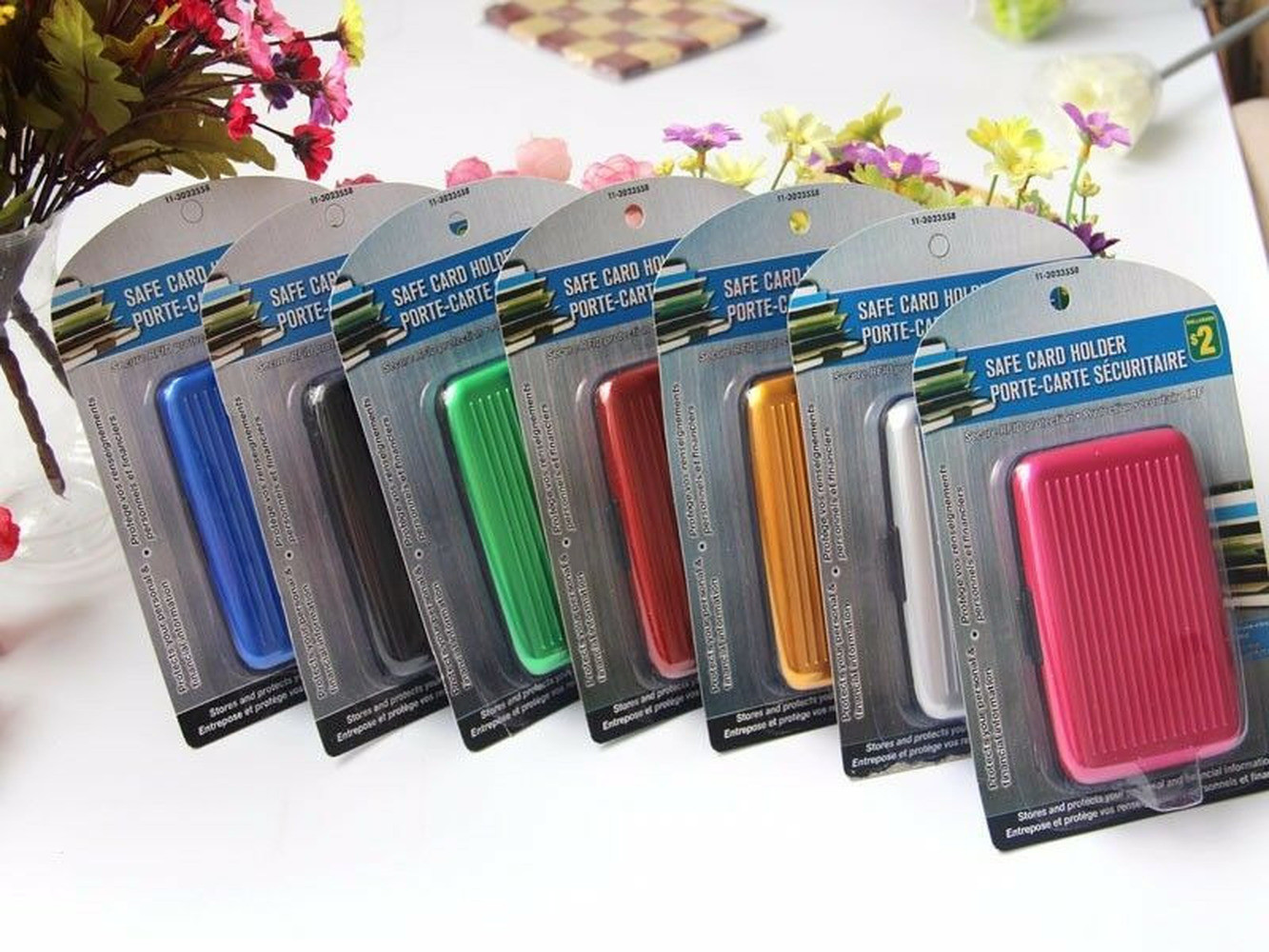 RFID Blocking Slim Metal Hard Card Case Credit Card Holder Mini Aluminum Wallets