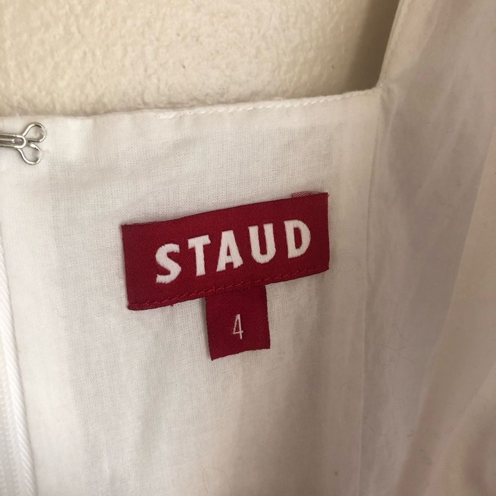 Staud Laelia Cotton Poplin Puff Sleeve Mini Dress size 4