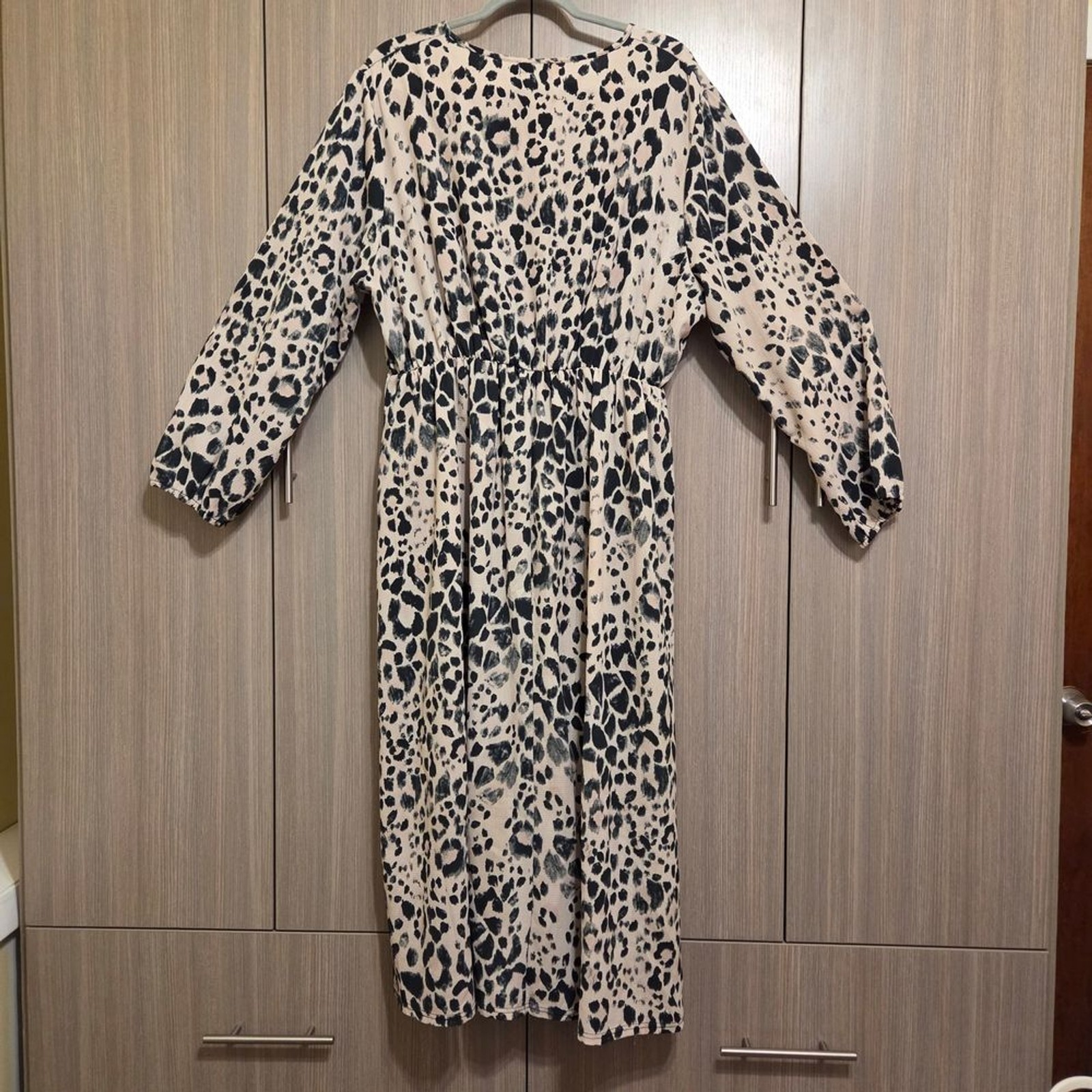 Boohoo Leopard Print Wrap Dress