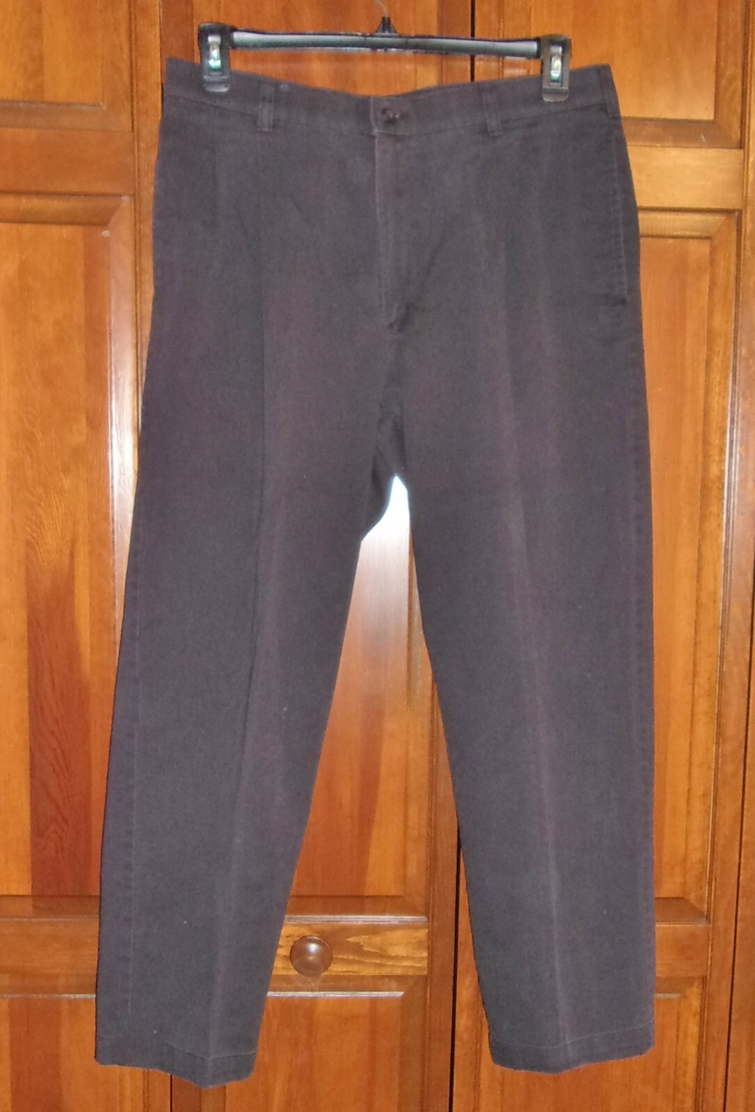 Croft & Barrow Mens Khakis – Pleated Front -Washed Out Black Reg Fit – 36×29