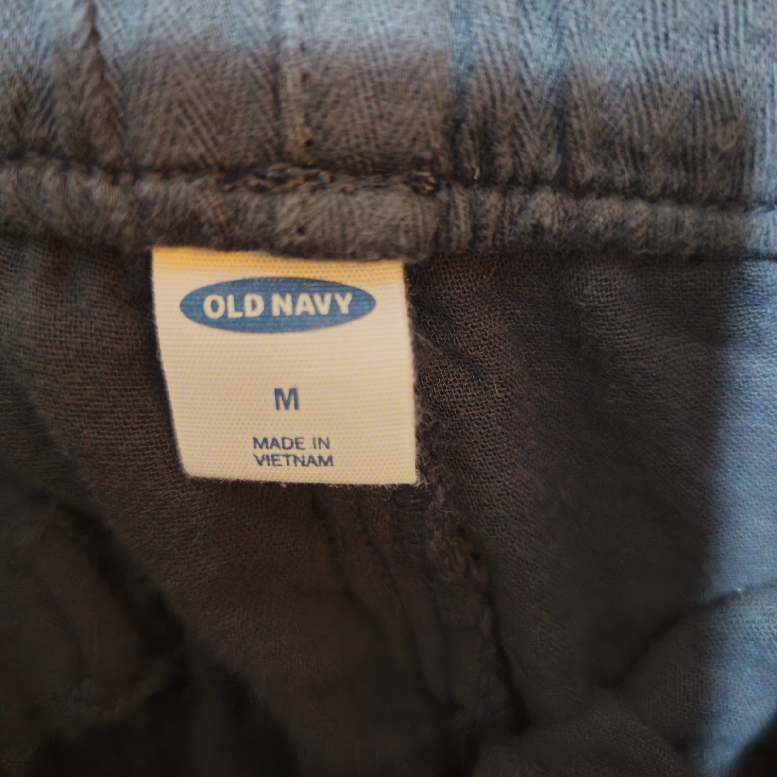 Old Navy Black Linen Blend Utility Drawstring Casual Shorts Size Medium