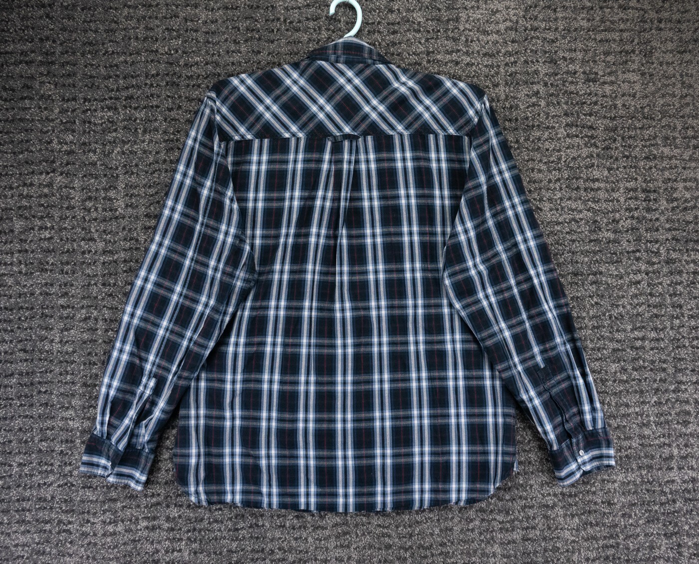 Levis Shirt Mens XL Blue Plaid Modern Fit Long Sleeve Pearl Snap Western Cowboy