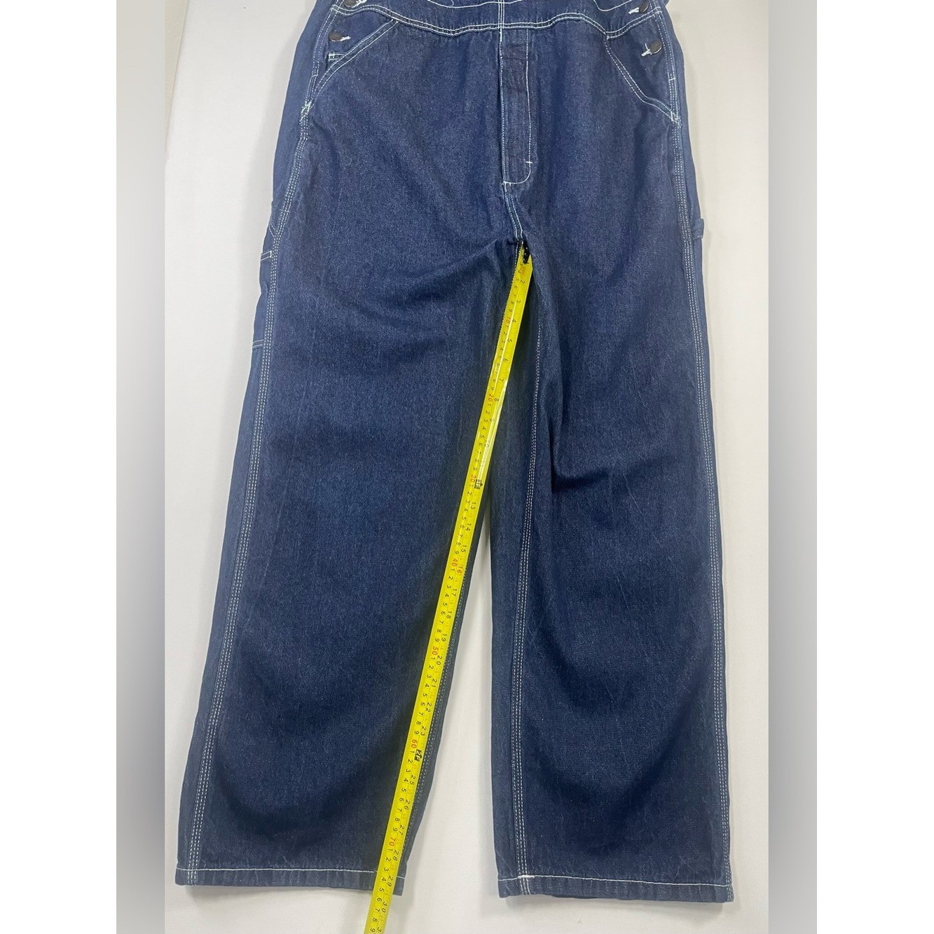 Relaxed Dark Blue Denim Men’s Overalls