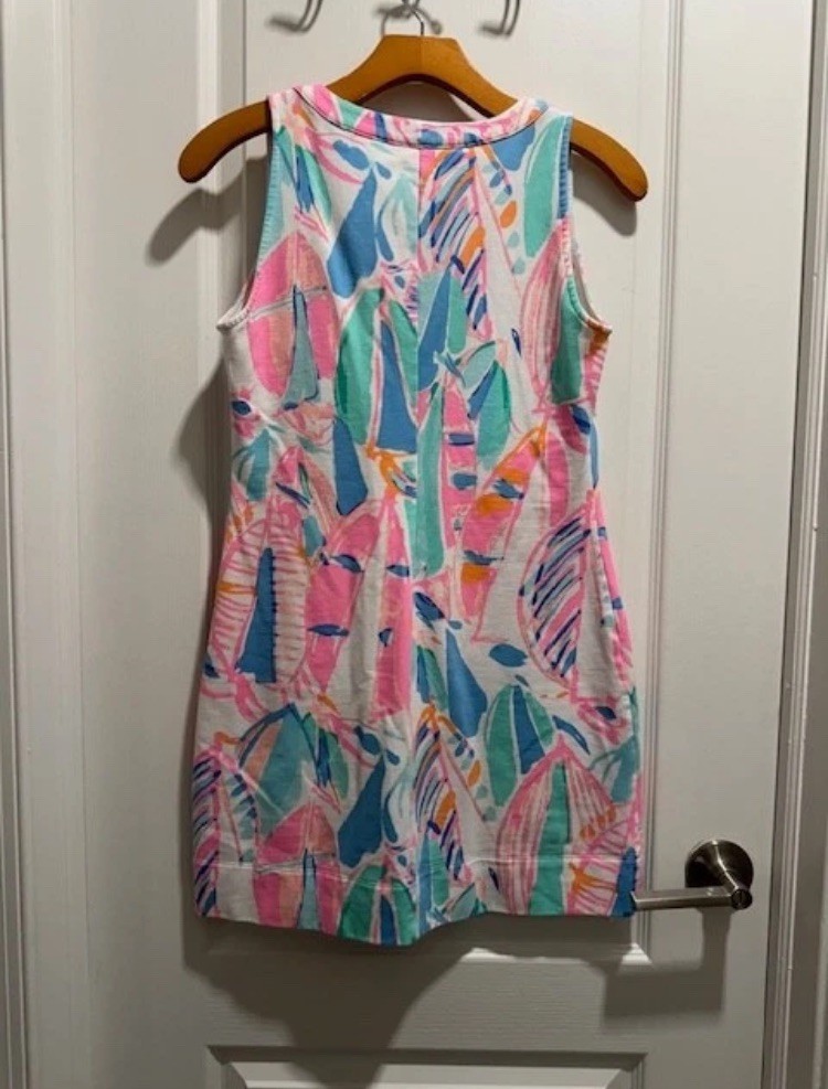Lilly Pulitzer Estrada Out to Sea Flat French Terry Shift Dress Size XS