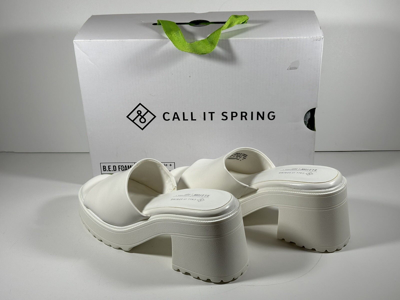 Call It Spring Cutie Shoes Call It Spring Platform Mule Size 6 White