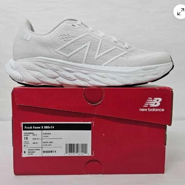New Balance Fresh Foam X 880v14 Running Shoes W880W14 White Grey Women Size 10B