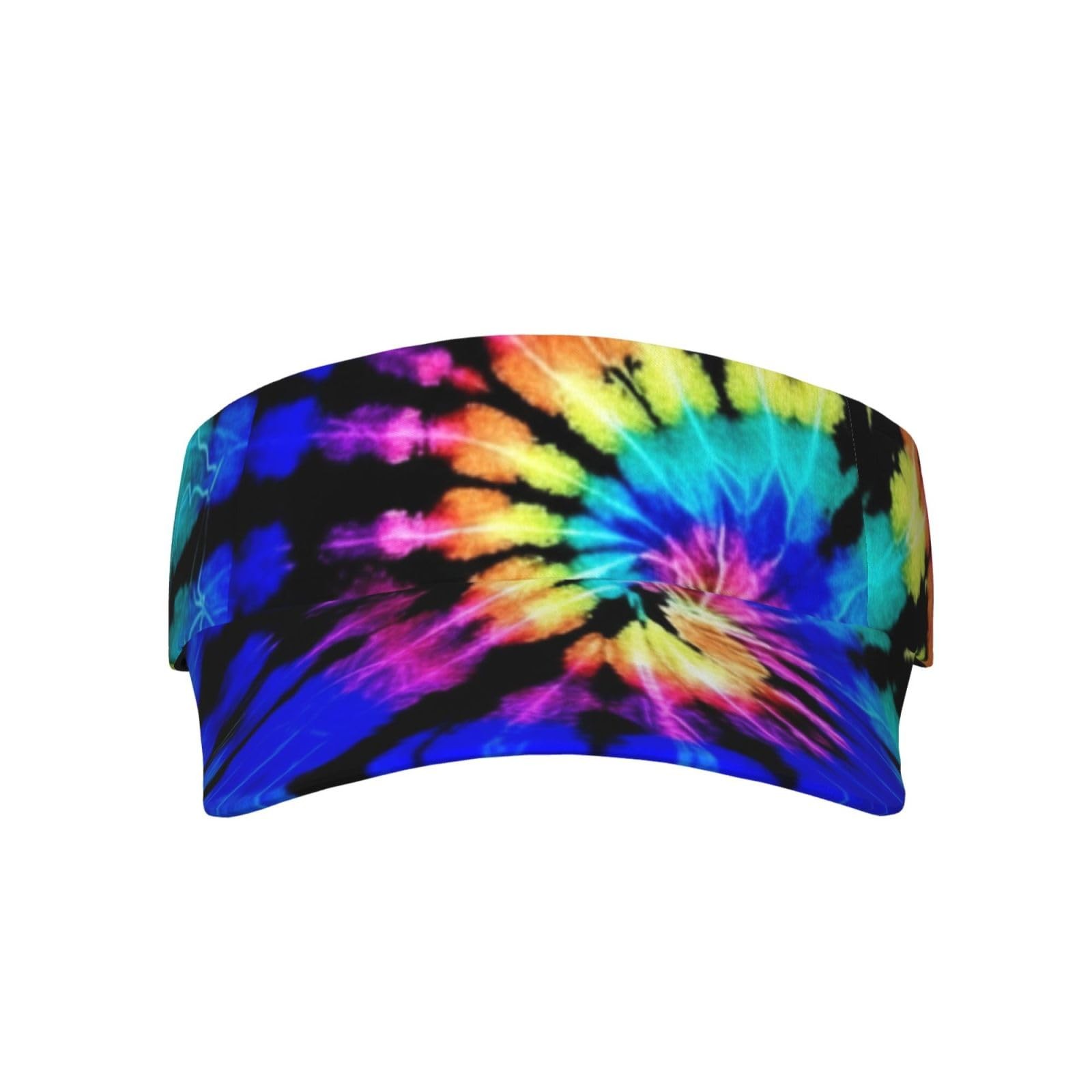 Tie Dye Visor Cap Sun Hat for Women Men Teens for for Sports, Beach, Tennis, …