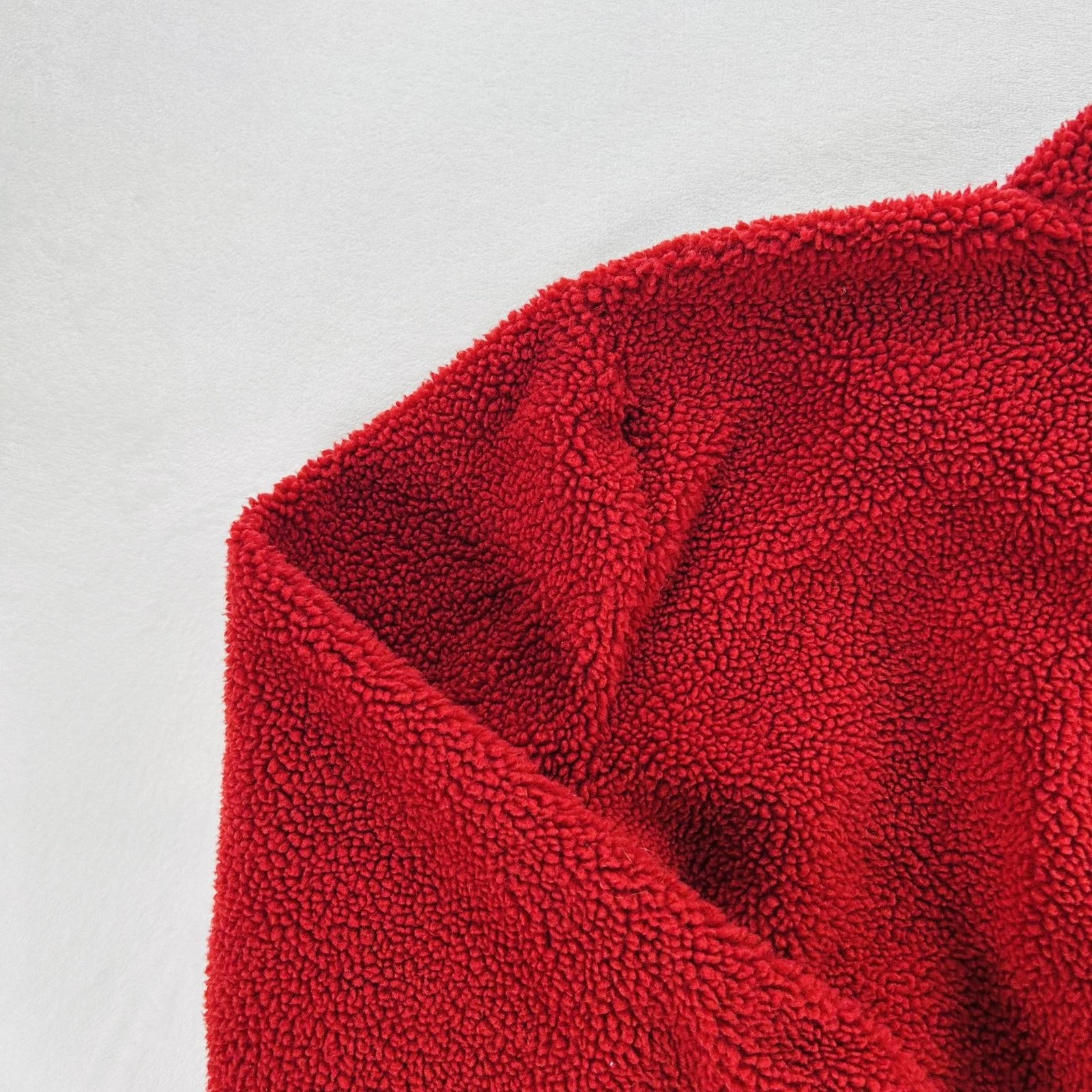 Levi’s Jacket Mens Large Red Sherpa Fleece Snap Pullover Anorak Warm Lined