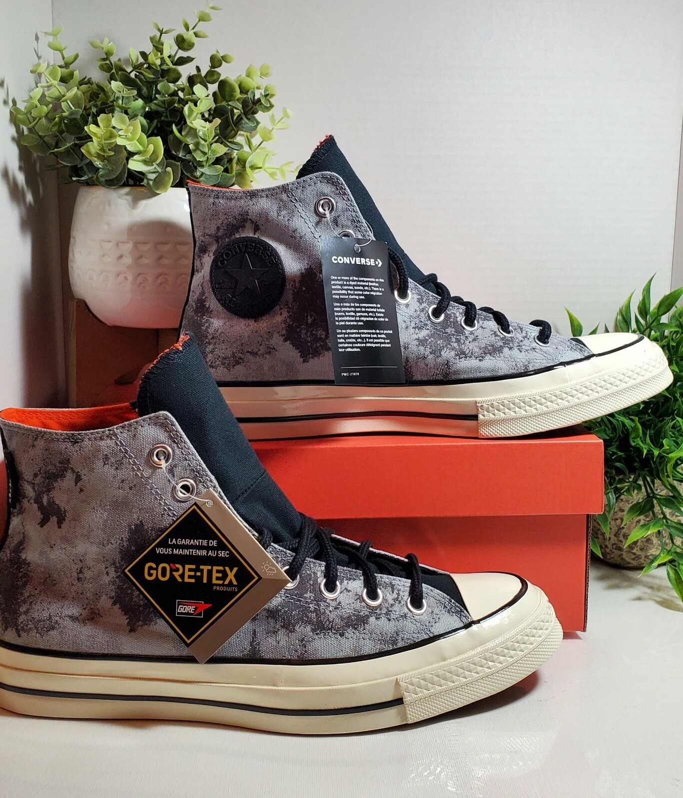 Converse Chuck 70 GORE-TEX HI UNISEX SZ: VARIOUS/ 172206C ASH STONE /EGRET/BLACK