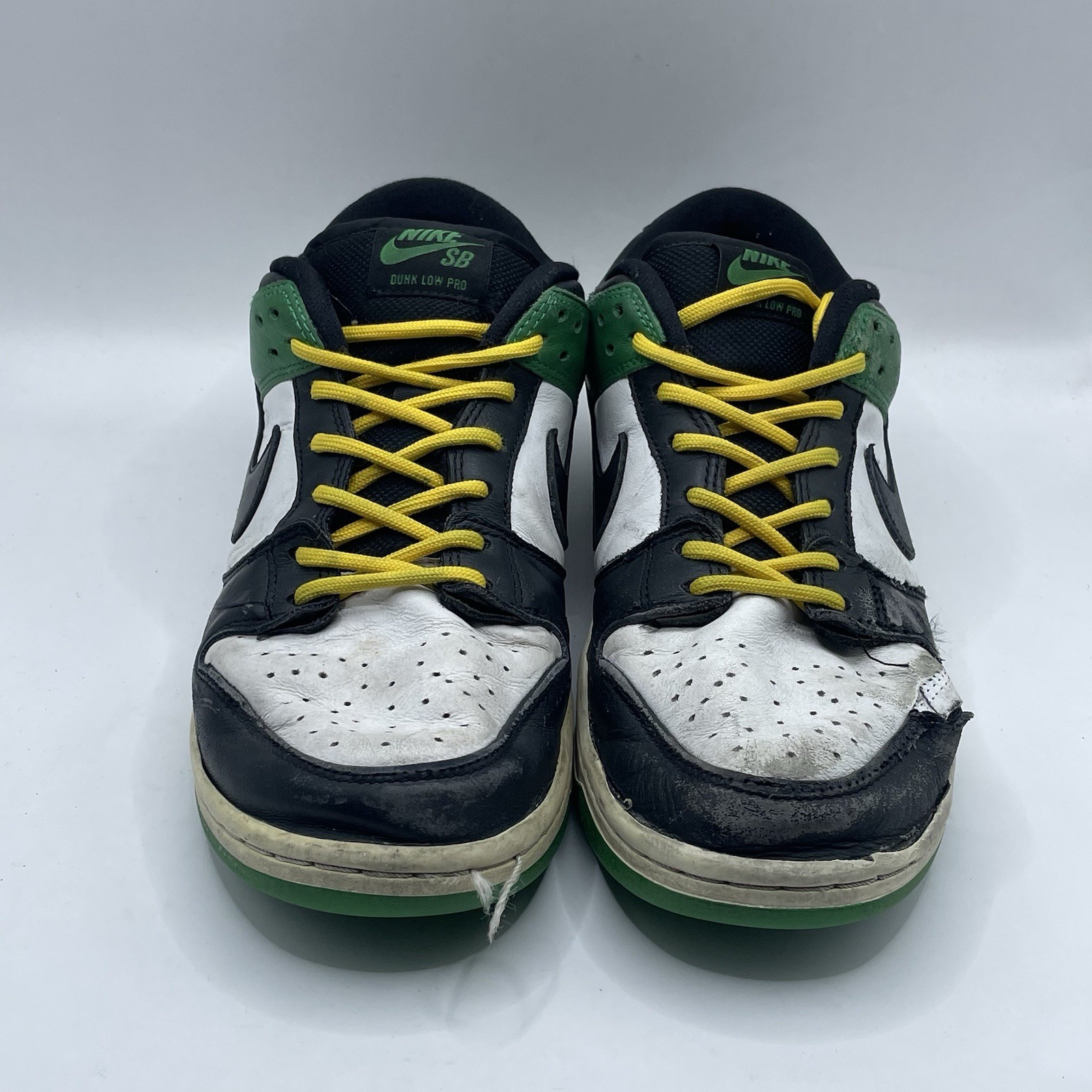 Nike SB Dunk Low Pro Classic Green Black White BQ6817-302 Mens Size 9