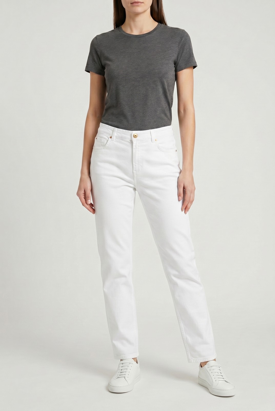 BRUNELLO CUCINELLI WOMEN’S WHITE STRAIGHT LEG TROUSERS MSRP $1755