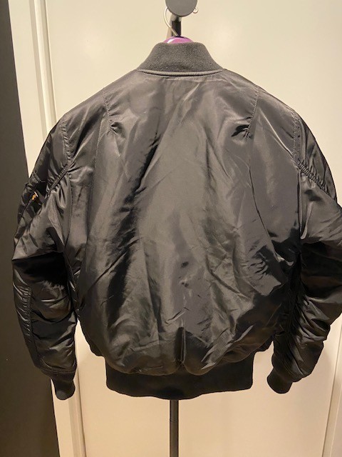 Alpha Industries Bomber Jacket Black MA-1 Reversible Mens Size XS