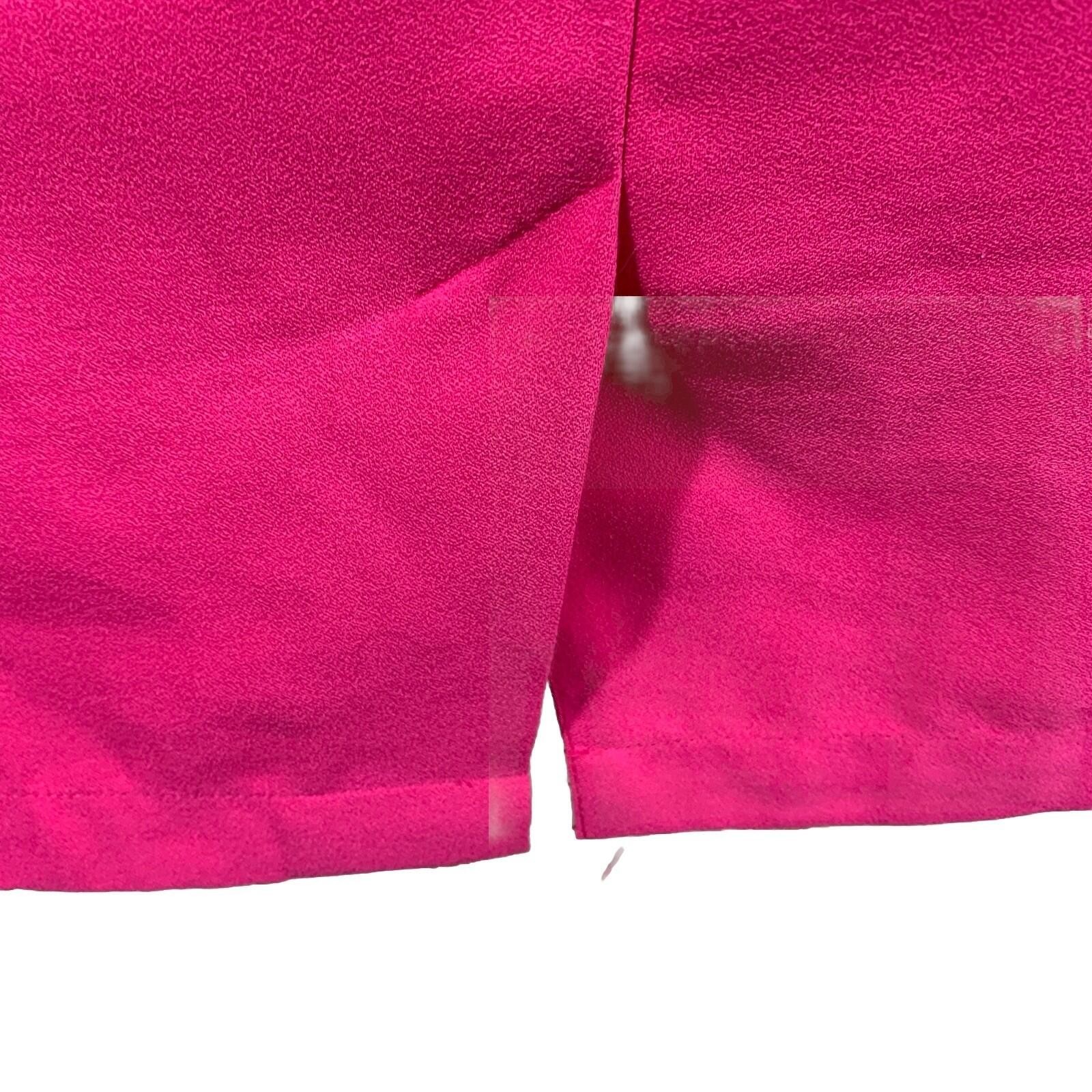 Dalia Shift Dress Womens 10 Pink Split Neck 3/4 Sleeve Crepe 1642-620
