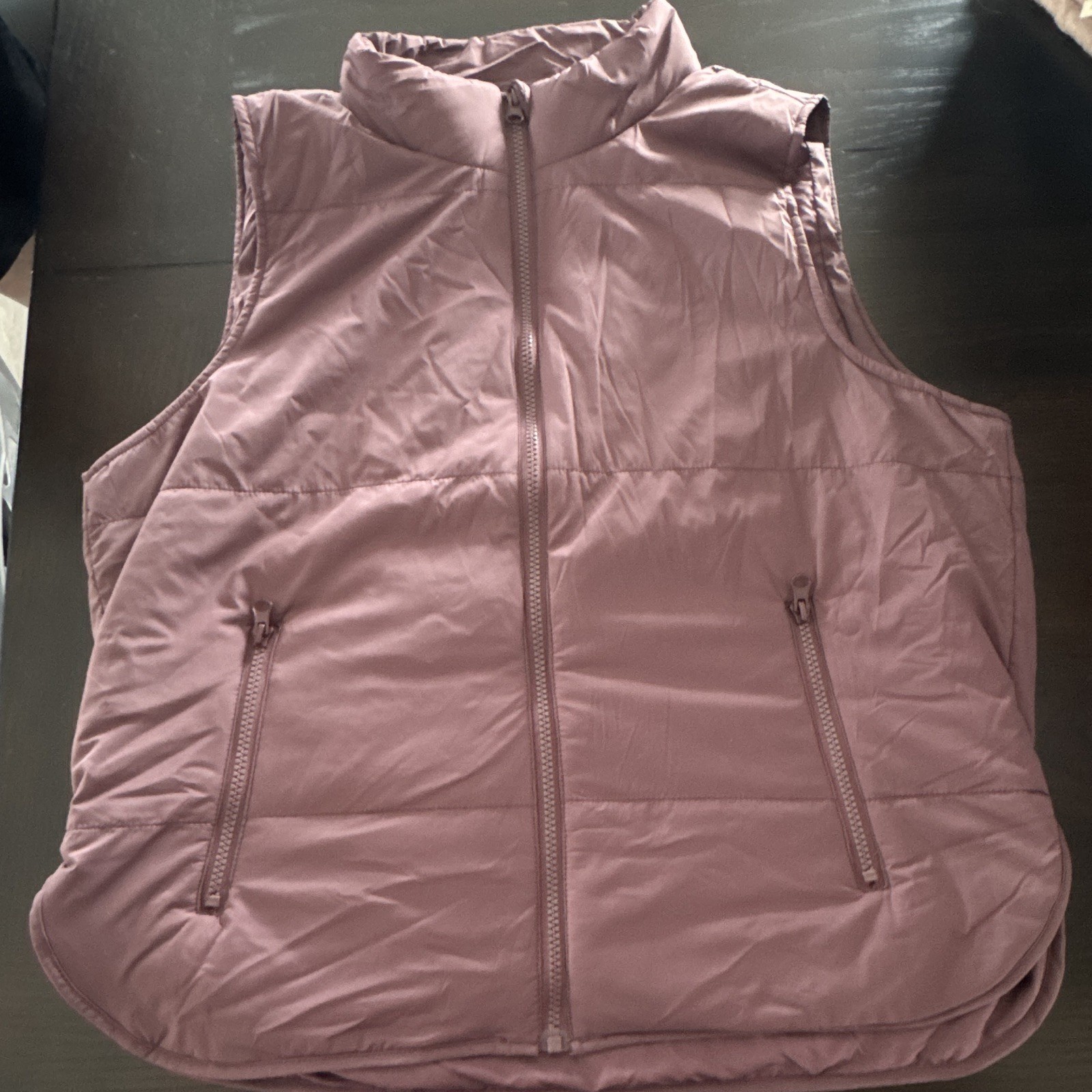 Maurices Women’s Pink Puffer Vest Sleeveless Full Zip Collared Pockets L