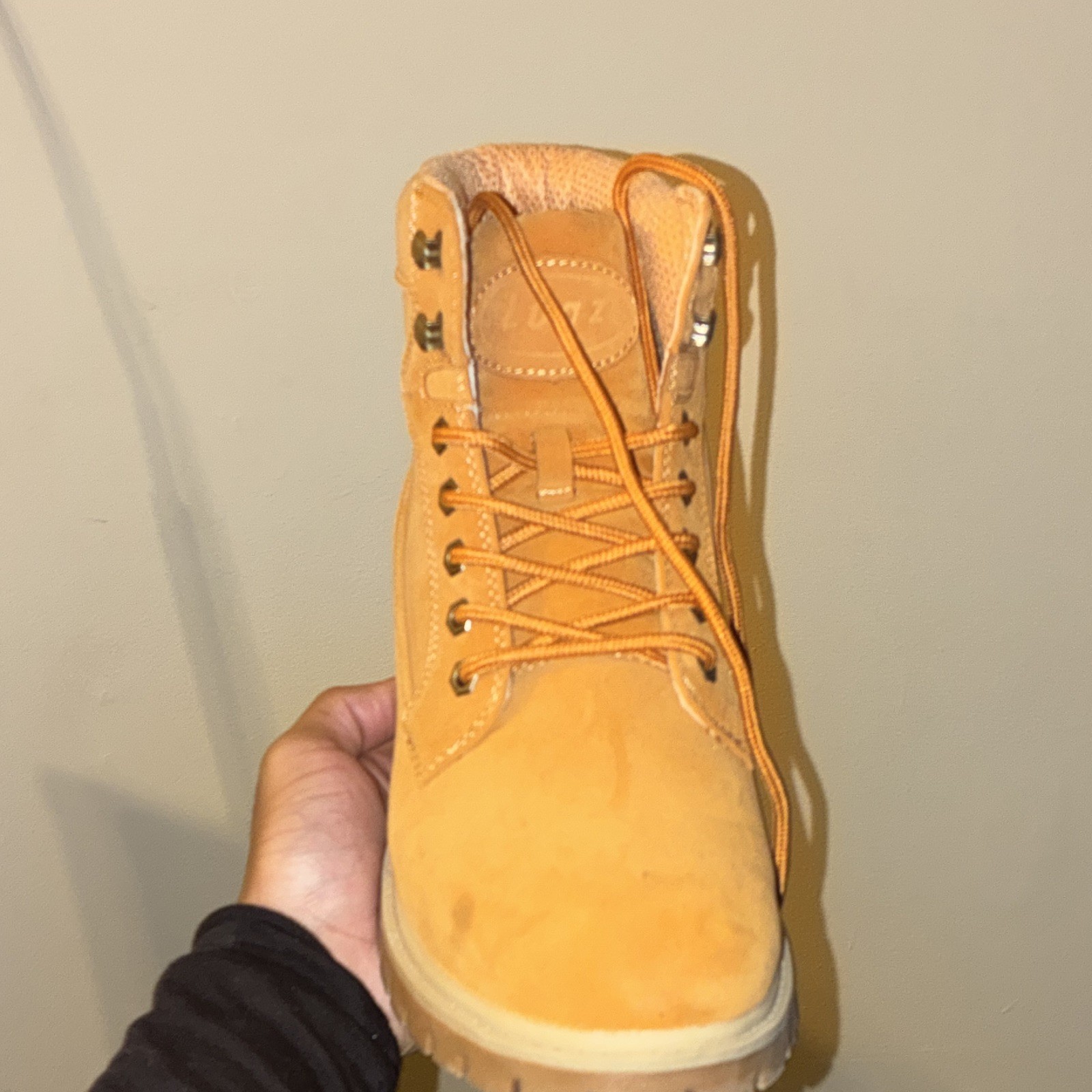 Lugz Men’s Work Boot Wheat Suede Lace-Up Ankle Round Toe Rubber Sole 10