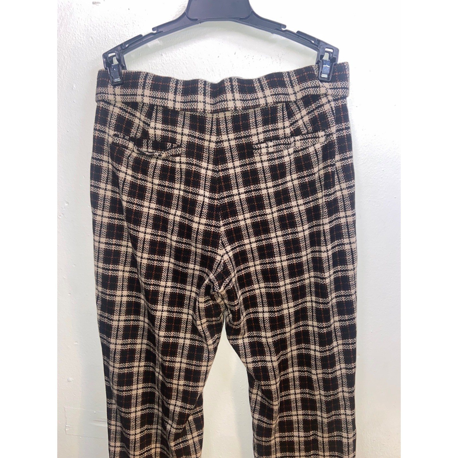 Nordstrom Rack Academia Corp Classic Plaid Pull On Trousers Stretch Straight Leg