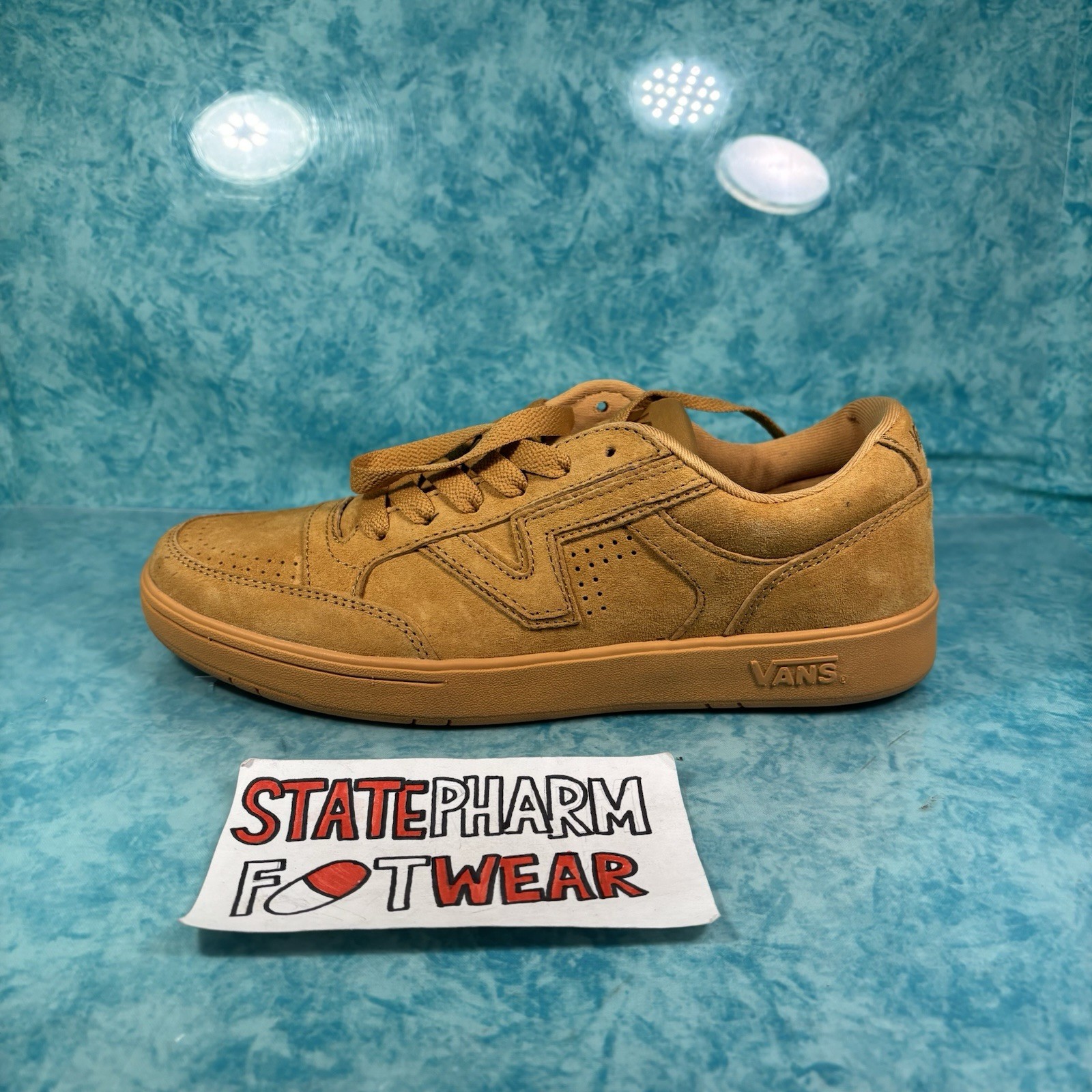 Vans Lowland CC Tan Wheat Men’s Low Top Suede Athletic Shoes Sneakers
