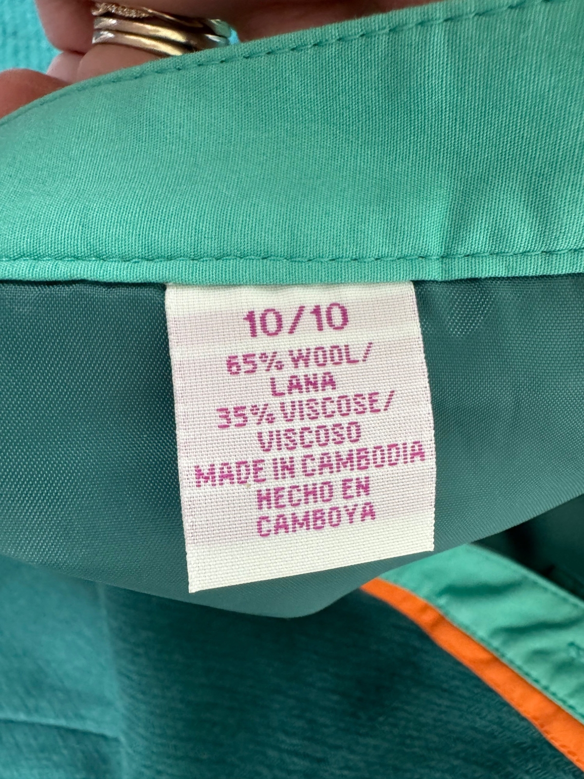 Original Penguin By Munsinger Womens Sz 10 Green Pleated Skirt Wool Viscose NWT