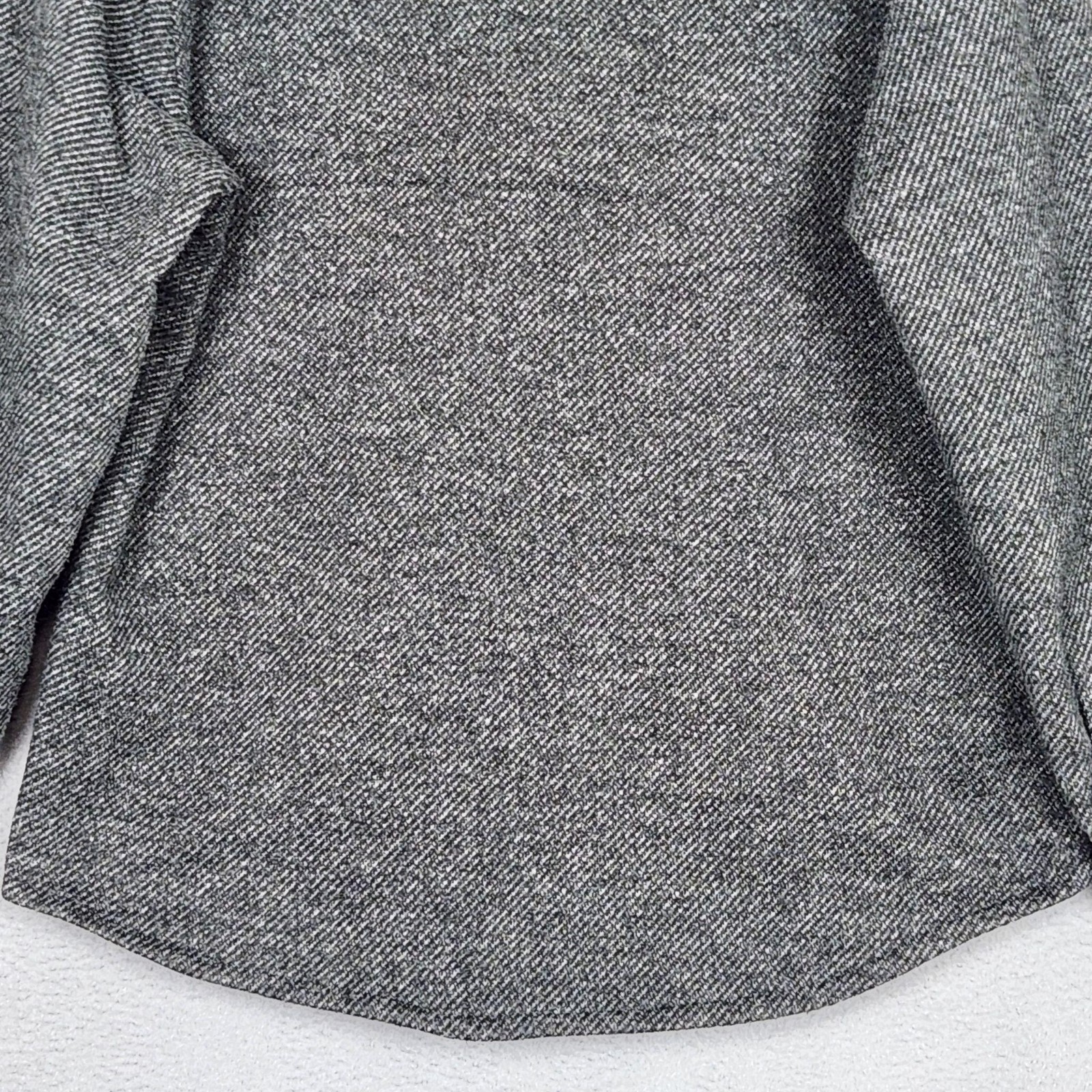 Banana Republic Shirt Jacket Mens Small Gray Herringbone Button Front Lined