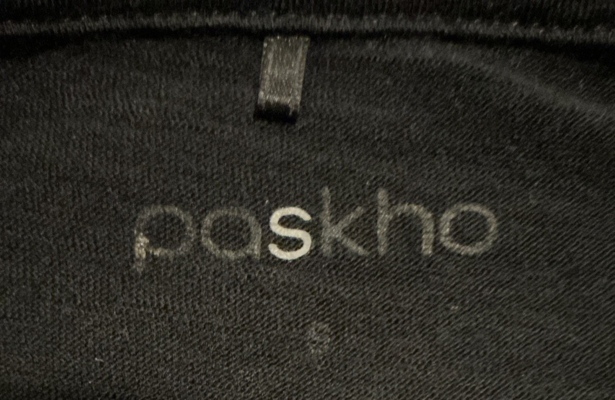 Paskho Black Flutter Sleeve Tunic Blouse T Shirt Top S