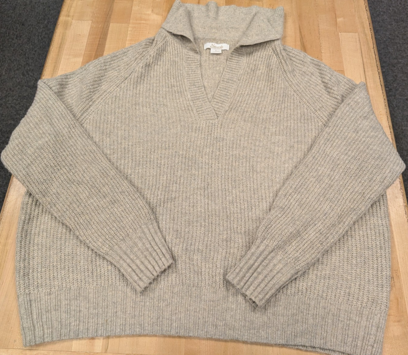 Lot of TWO Natural Reflections Caspian Collared Sweaters Women’s XL Heather