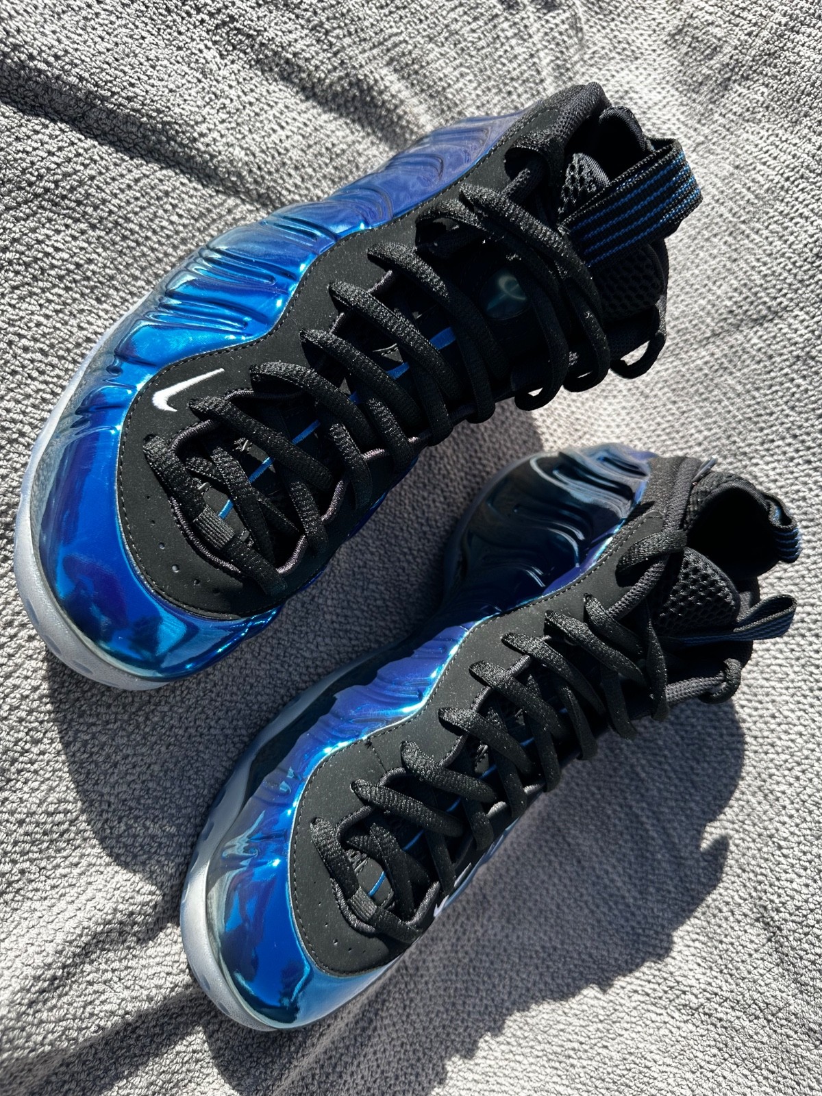 Size 11 – Nike Air Foamposite One Premium Blue Mirror -DS- 575420-008
