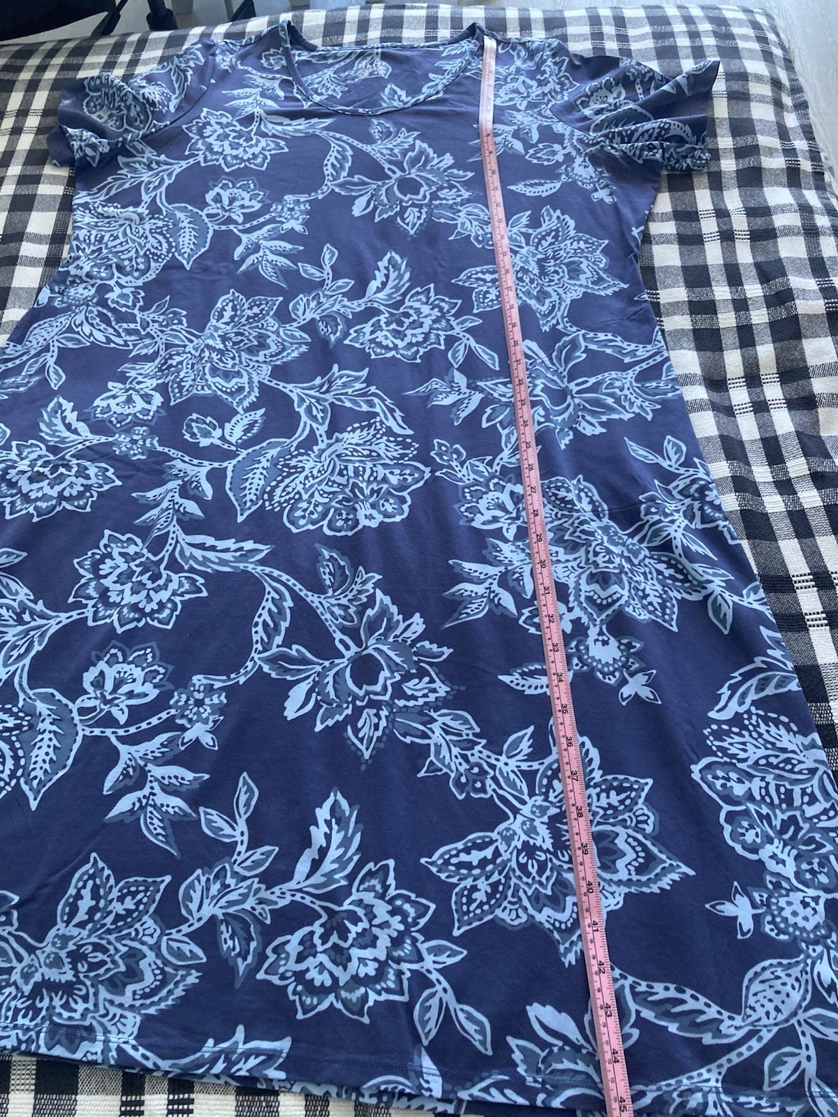 d&co. BEACH Blue White Floral Long Dress Sz 2XP Petite