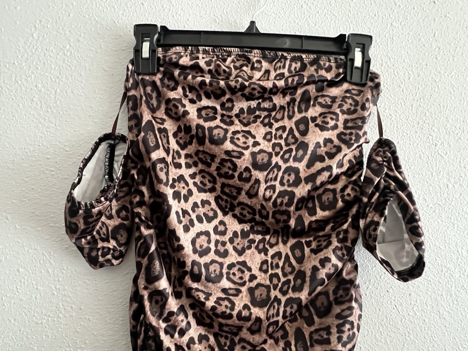 SHEIN Leopard Print Bodycon Mini Dress Small Spaghetti Strap Cheetah Slip