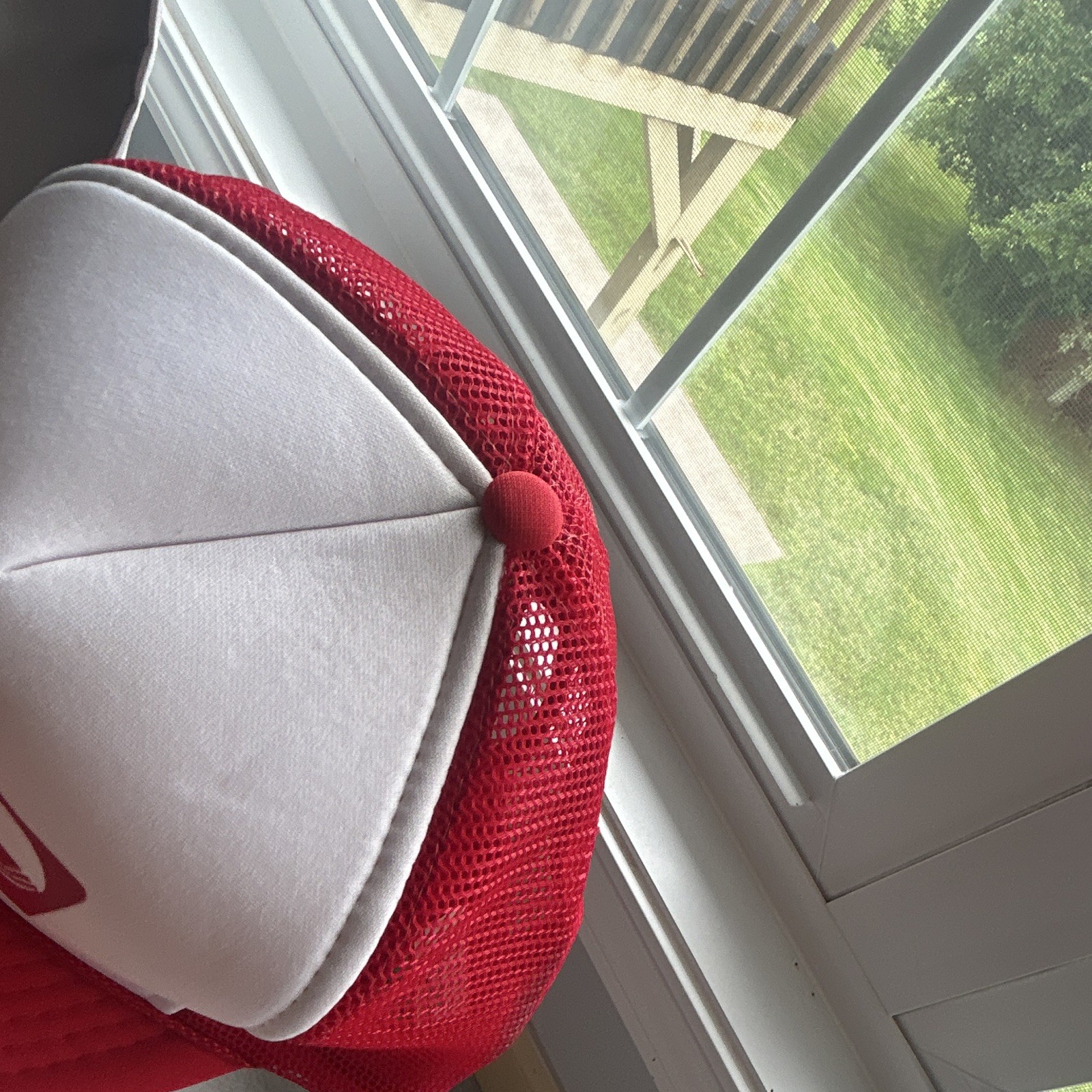 Otto Red/White Trucker Hat Solid Mesh Back Adjustable Snapback One Size Men