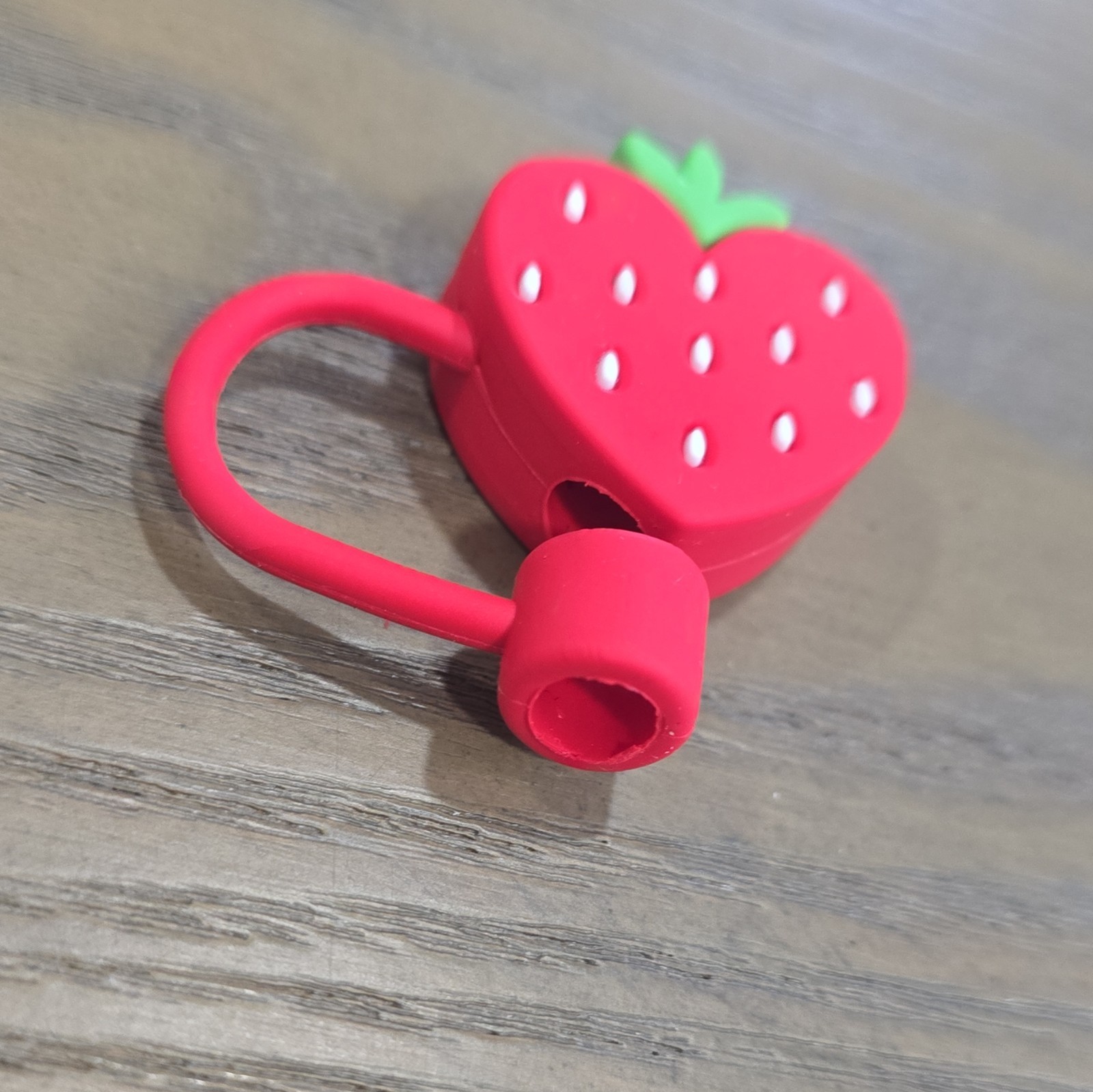 Strawberry Fruit Straw Charm for Girls, Fruit Theme – Red Green White