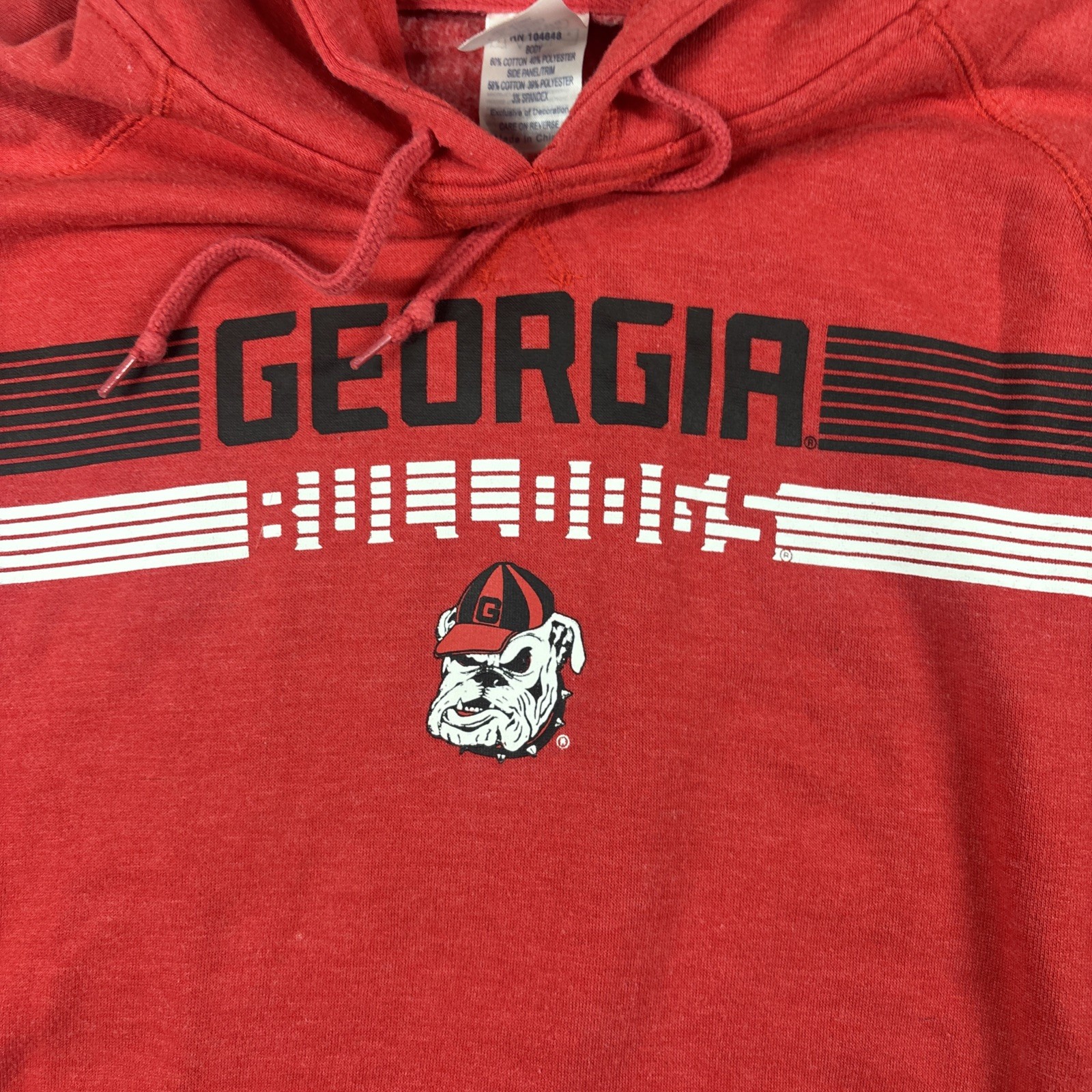 Rivalry Threads 91 Men’s Georgia Bulldogs Vintage-Style Hoodie Red Size XL