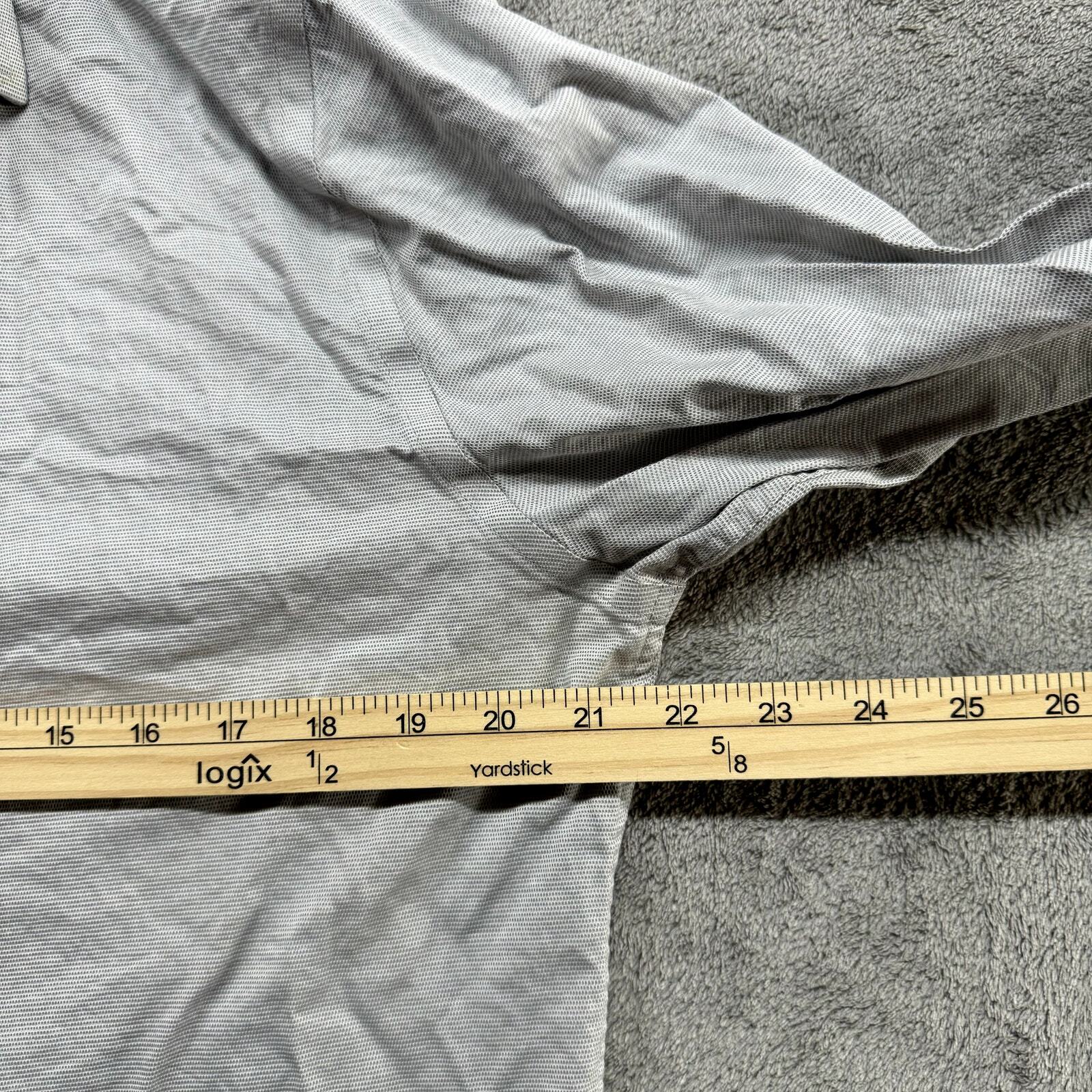 Express Button Up Shirt Mens Large Fitted Grey Long Sleeve Work Casual Formal