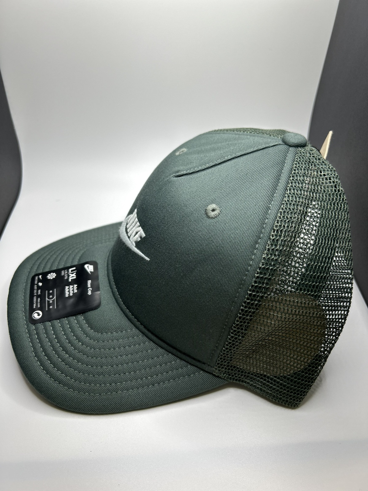 Nike Rise Structured Trucker Cap Hat Mens Size L/XL Vintage Green FB5378-338 NWT