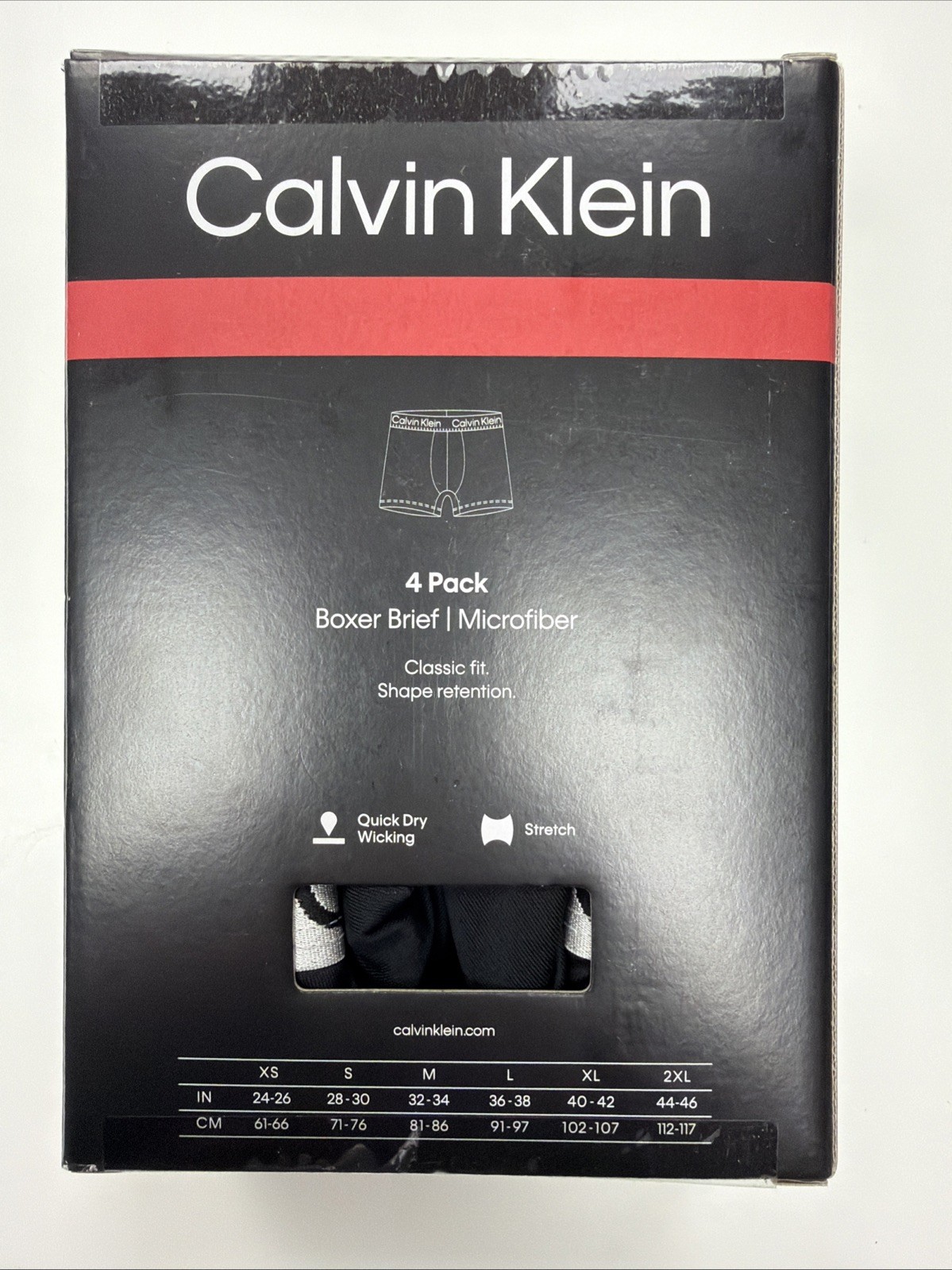 Calvin Klein men’s Microfiber stretch Chromatic Boxer Briefs 4 Pack – Black