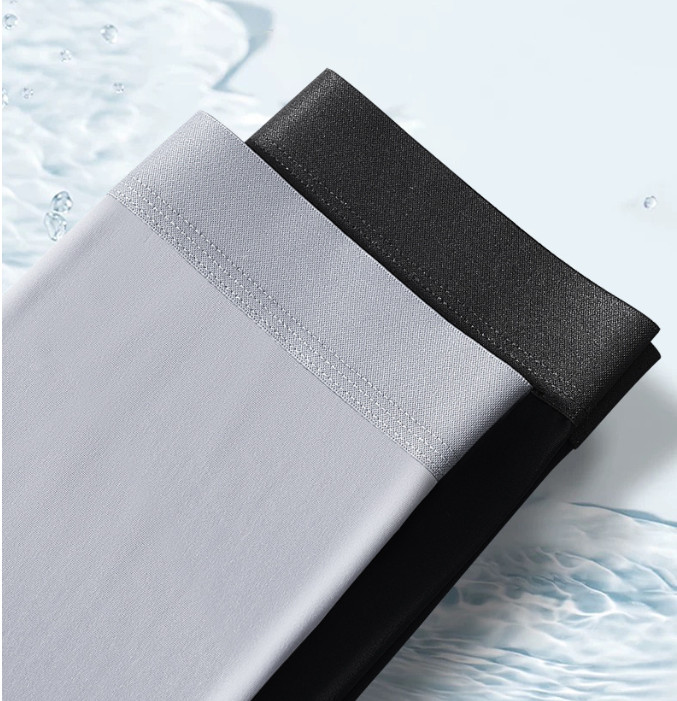 4PCS Men’s Breathable Boxer Soft Silk Cotton Briefs Mens Summer Underwear S-2XL
