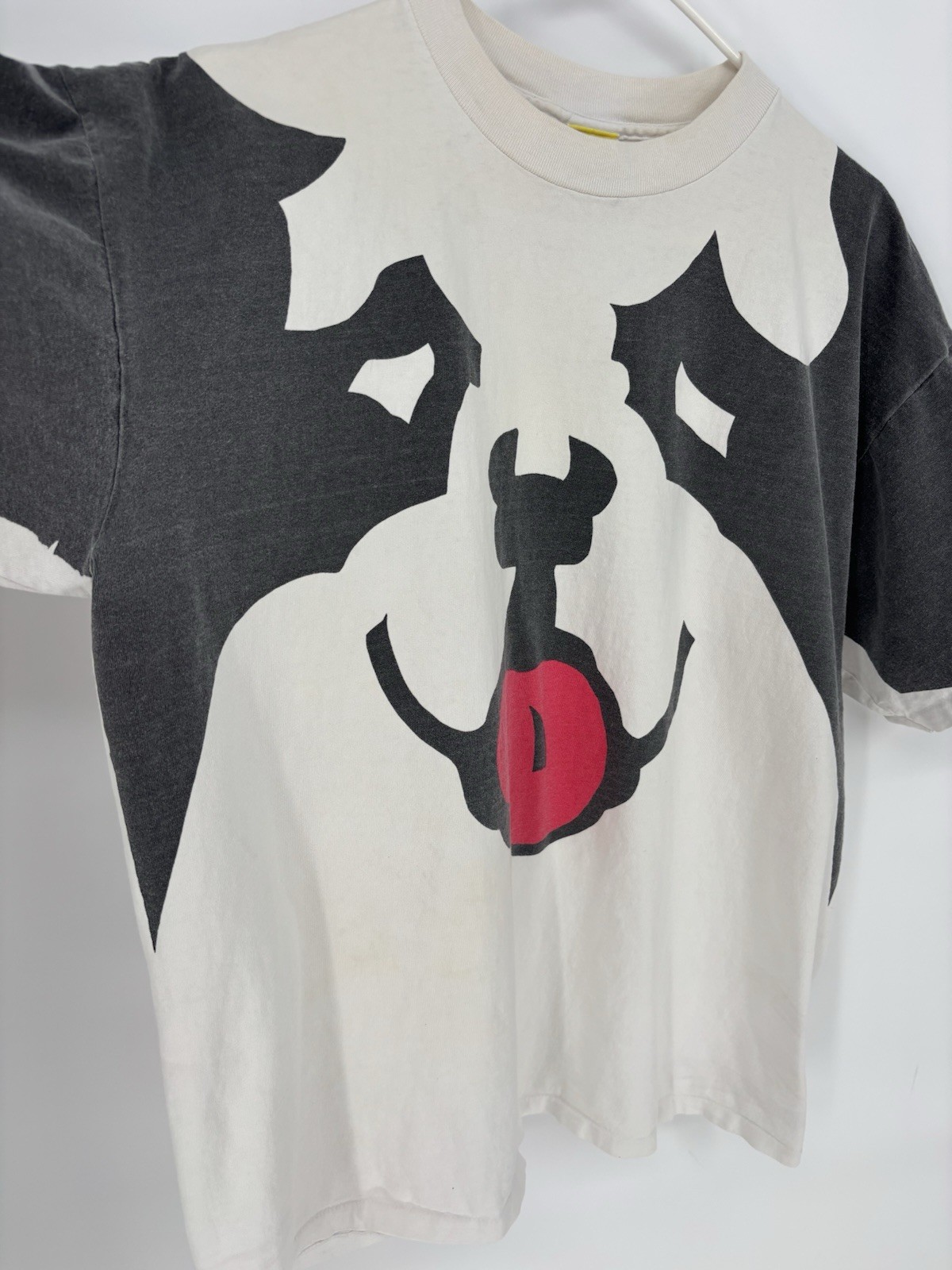 Vtg Big Dogs Dog Face T Shirt XL All Over Print USA Single Stitch 90’s Graphic T