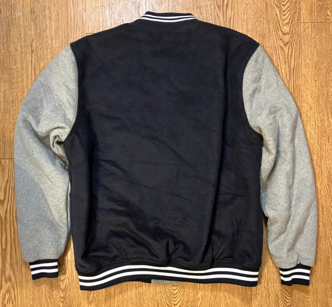 Classic Snap Button Varsity Jacket – Cotton on Garments – Blue/Gray XL – NWOT