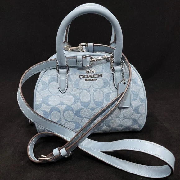 Coach Sydney Satchel In Signature Chambray – NWT