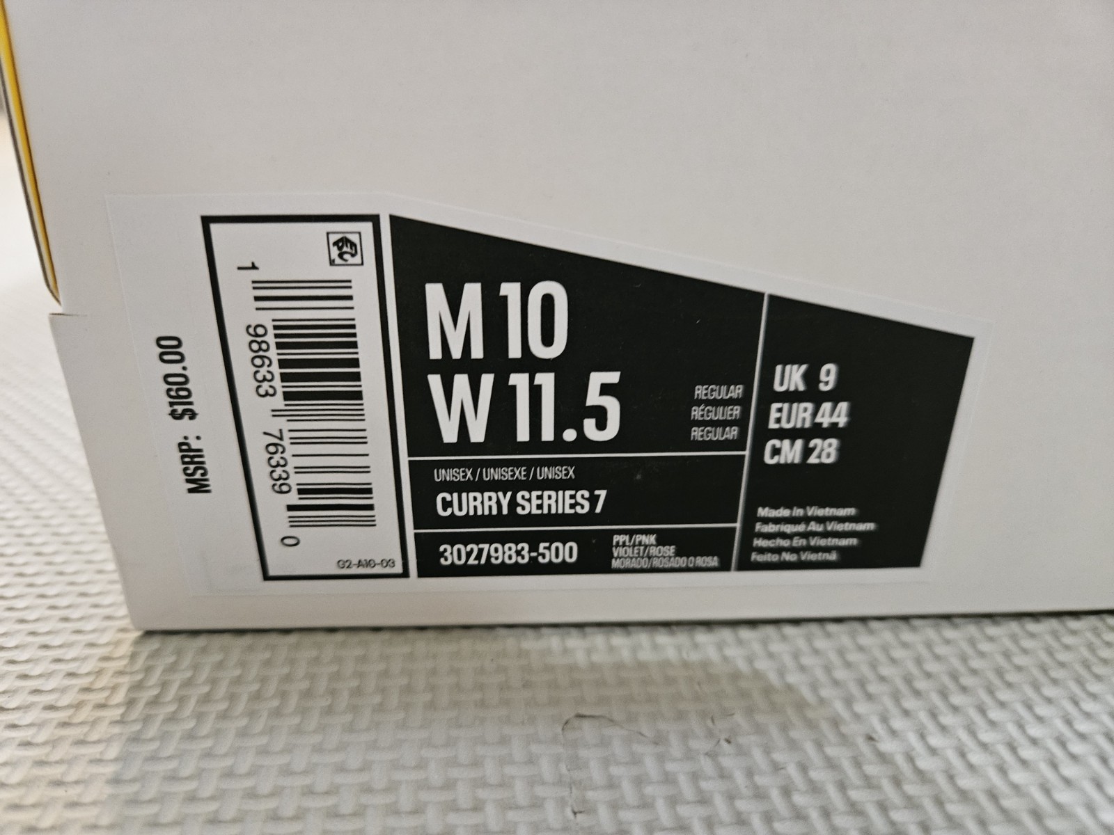 Size 10 – Under Armour Curry Series 7 Curry World Tour 3027983-500 Brand New