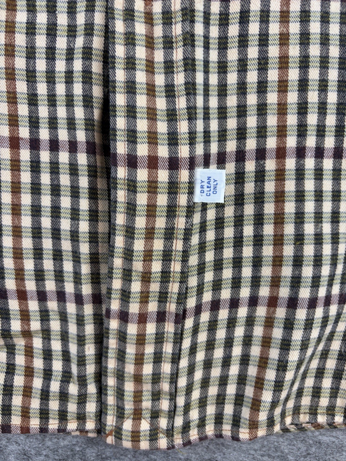 Vintage Polo Ralph Lauren Shirt 90s Long Sleeve Mens Medium Check 100% Rayon